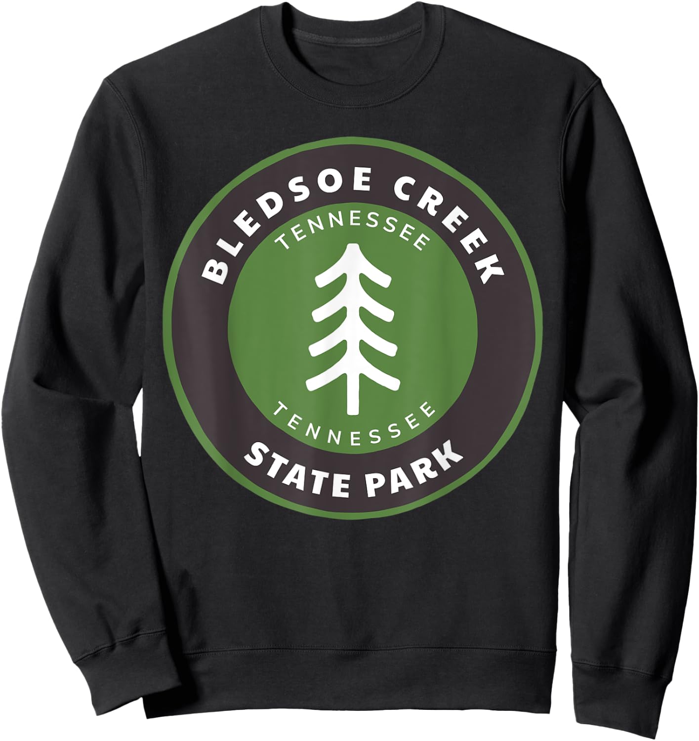 Bledsoe Creek State Park Tennessee TN Forest Badge Sweatshirt - Sweatshirt | Black