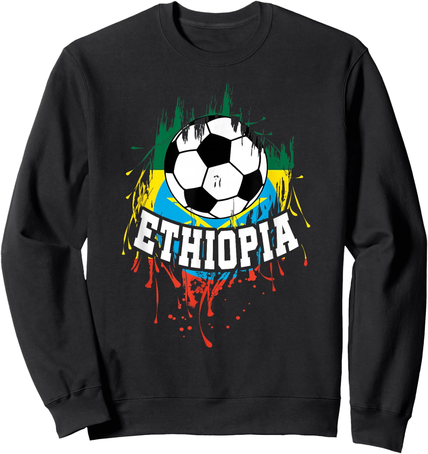 Ethiopia Soccer Ethiopian Football Habesha Futbol Sweatshirt - Sweatshirt | Black