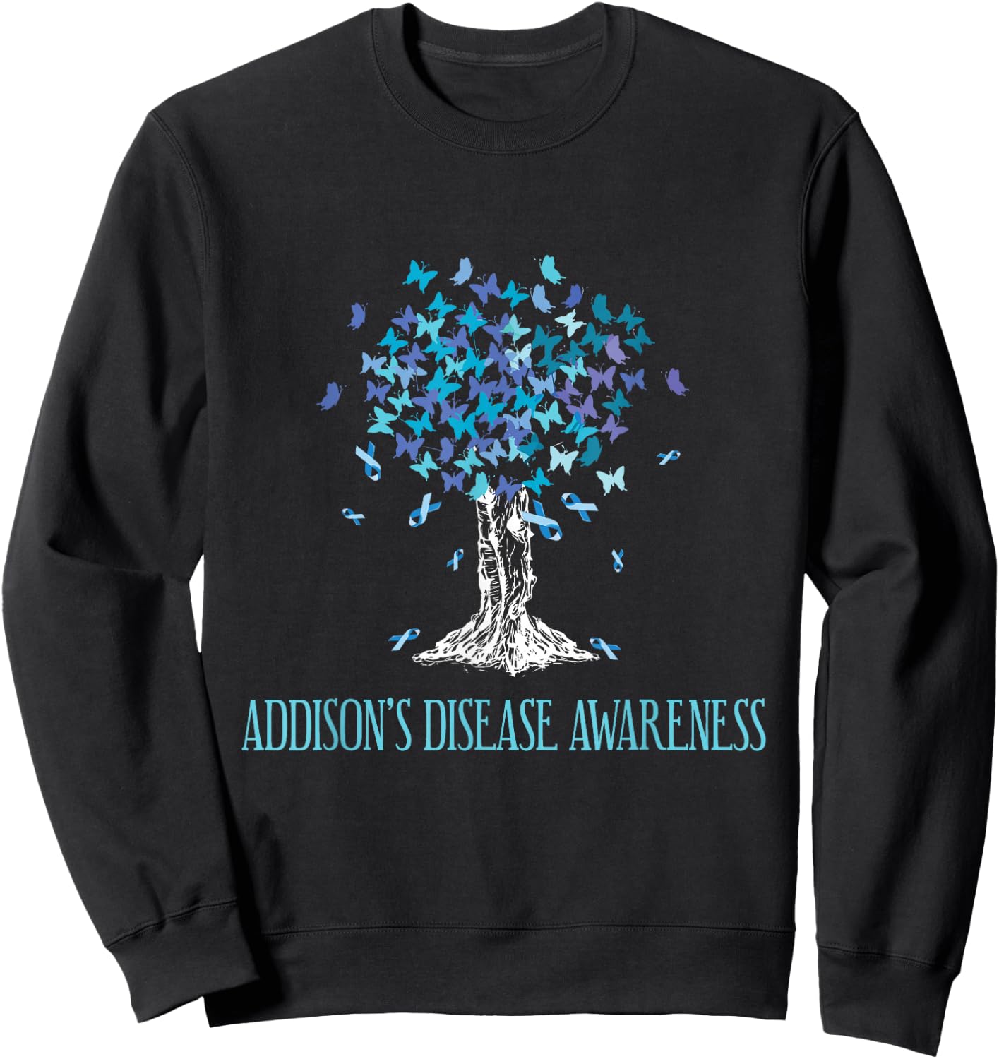 Addisons Disease Awareness Gift Addisons Disease Survivor Sweatshirt - Sweatshirt | Black