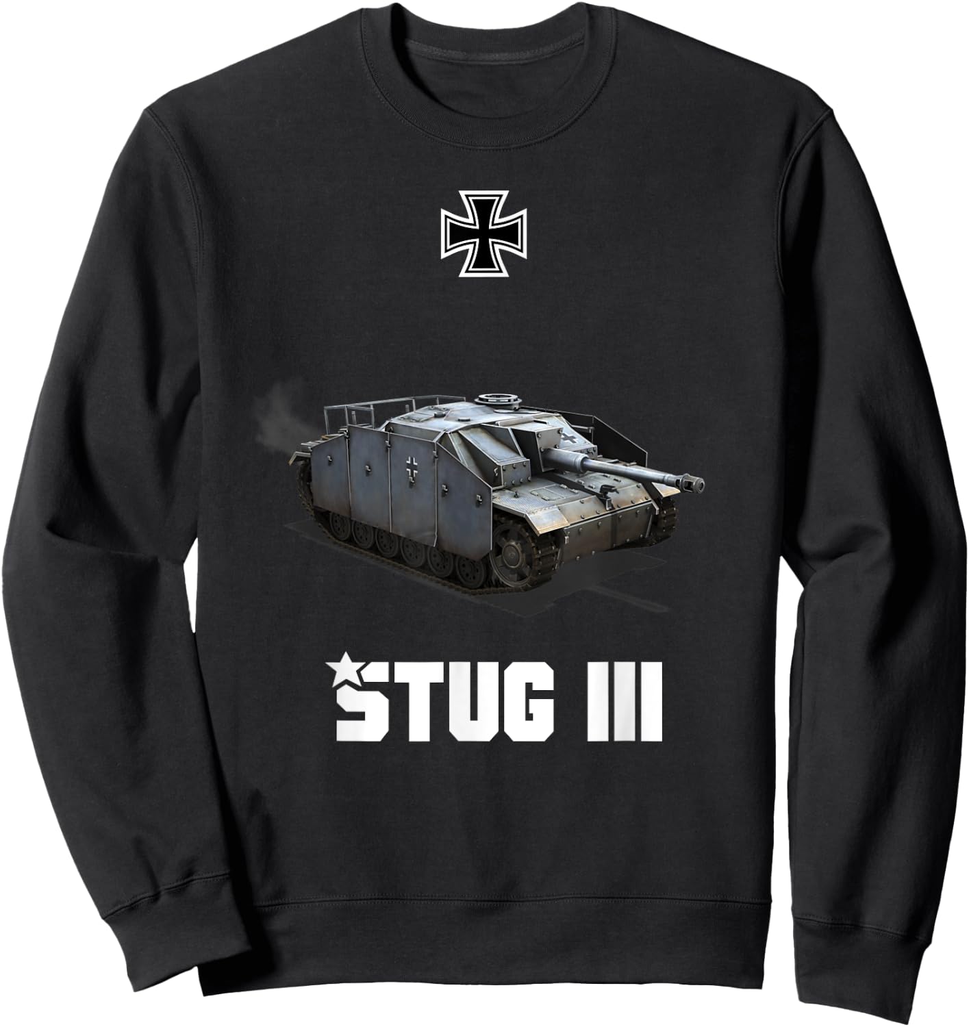 StuG III Ausf. G German Tank Destroyer WW2 Military Sweatshirt - Sweatshirt | Black