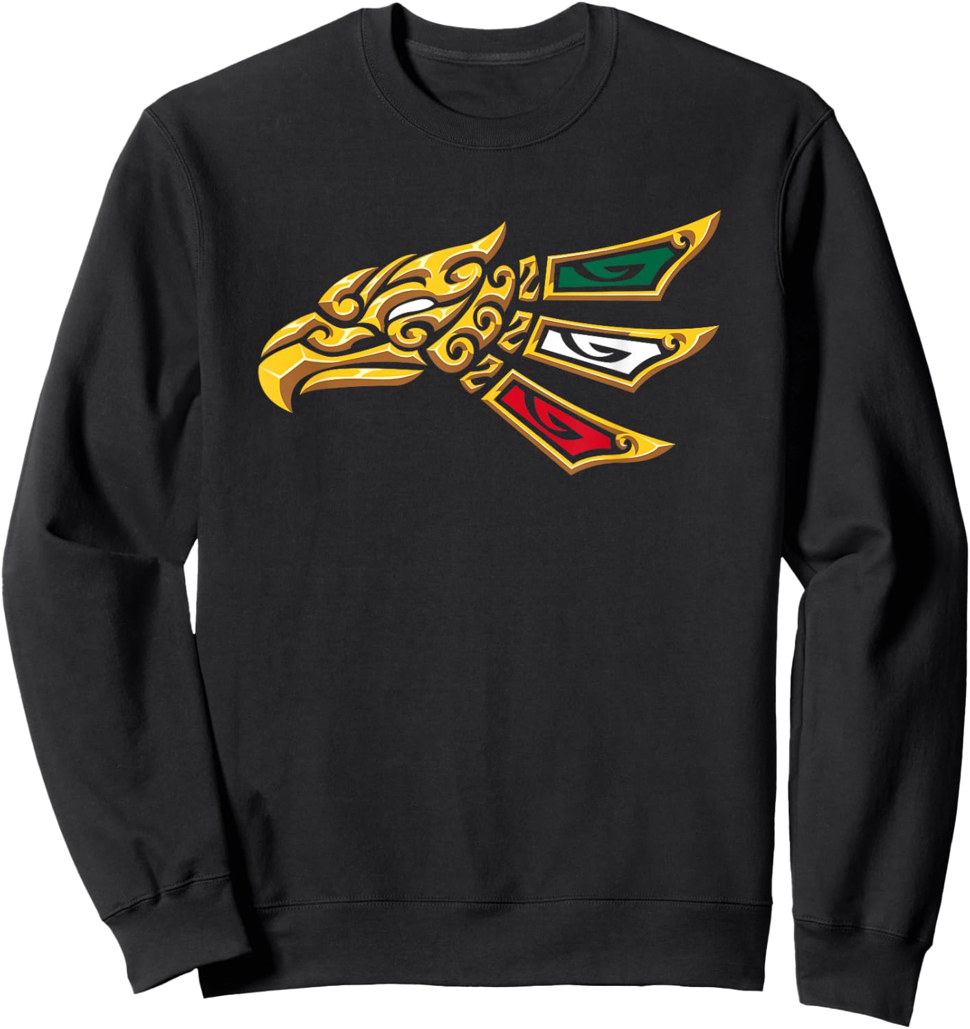 Mexican Eagle Tribal Style - Hecho En Mexico Sweatshirt - Sweatshirt | Black