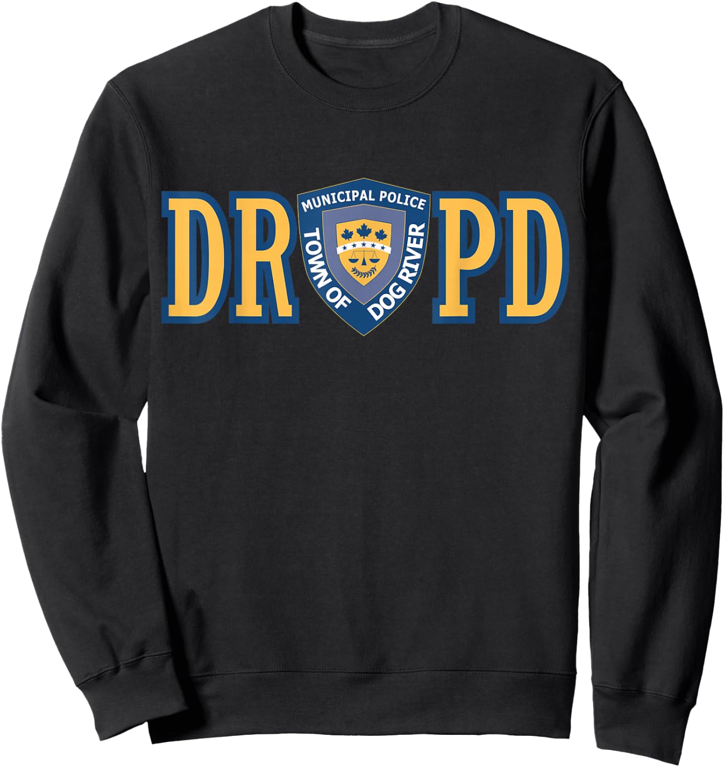Corner Gas Dog River Police Department - Black, Small, Classic Fit, , Short Sleeve, -Adults Sweatshirt - Sweatshirt | Black