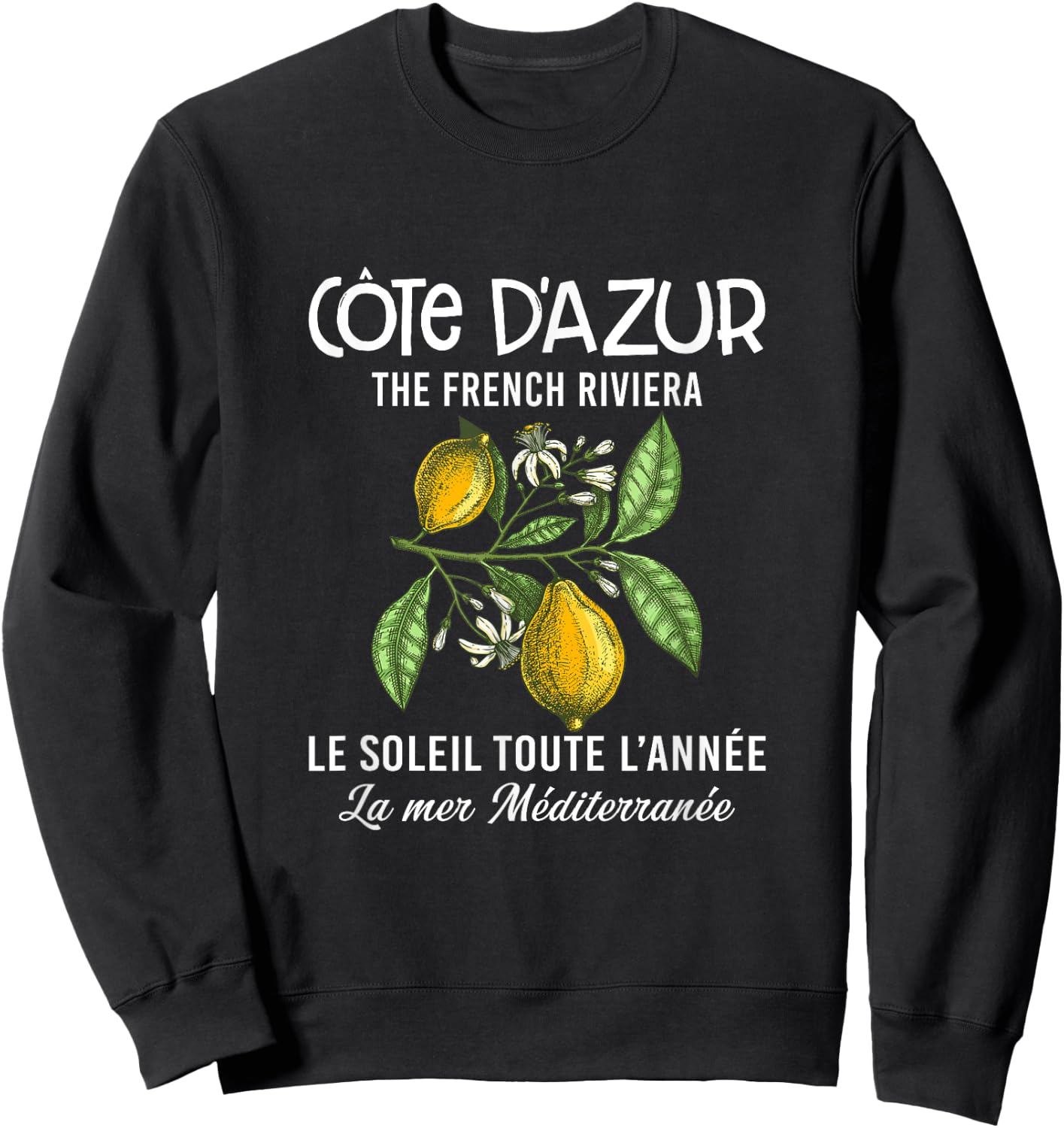 Cote D'azur The French Riviera Southern French Teacher Women Sweatshirt - Sweatshirt | Black
