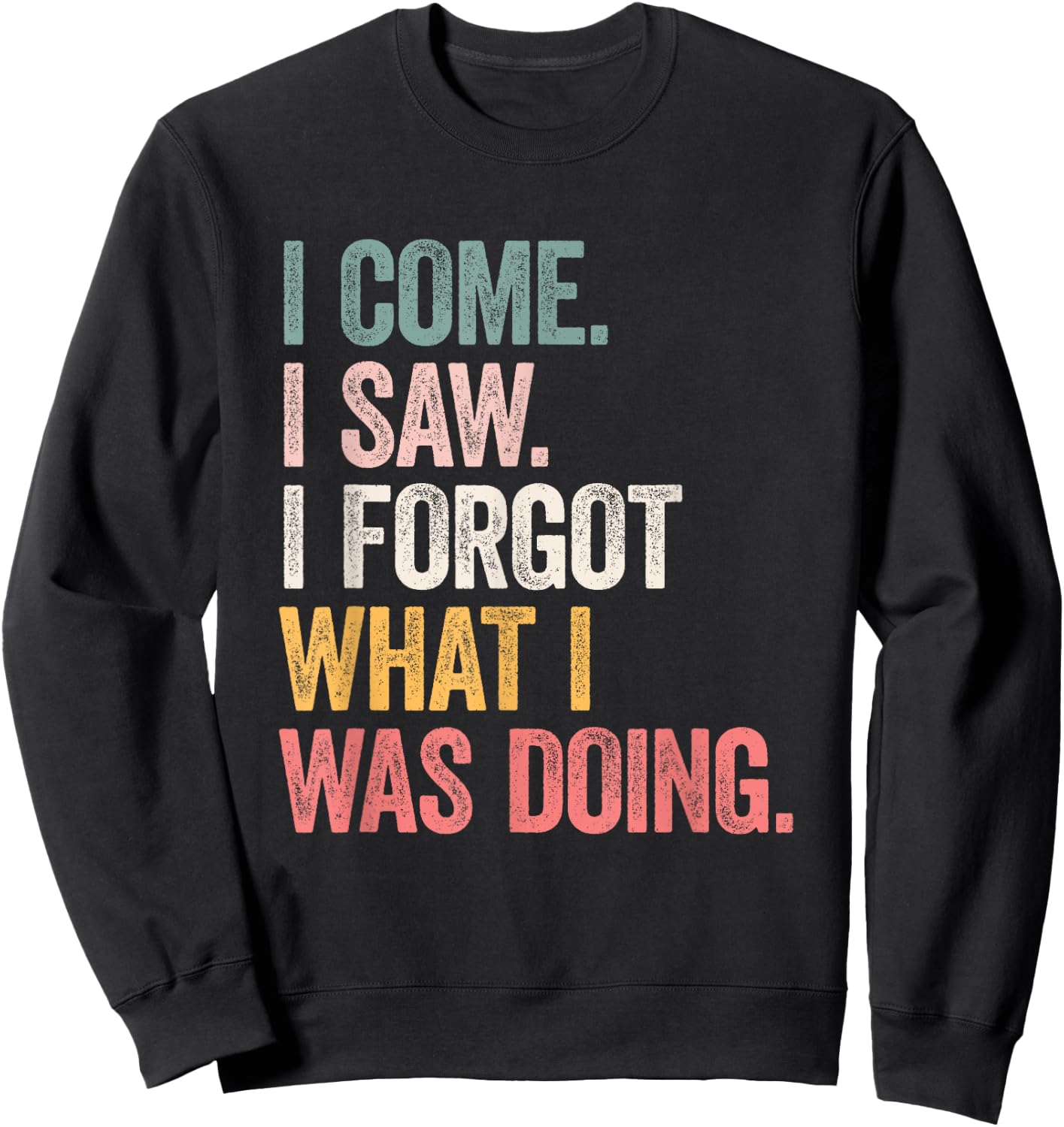 I Came I Saw I Forgot What I was Doing Sweatshirt - Sweatshirt | Black