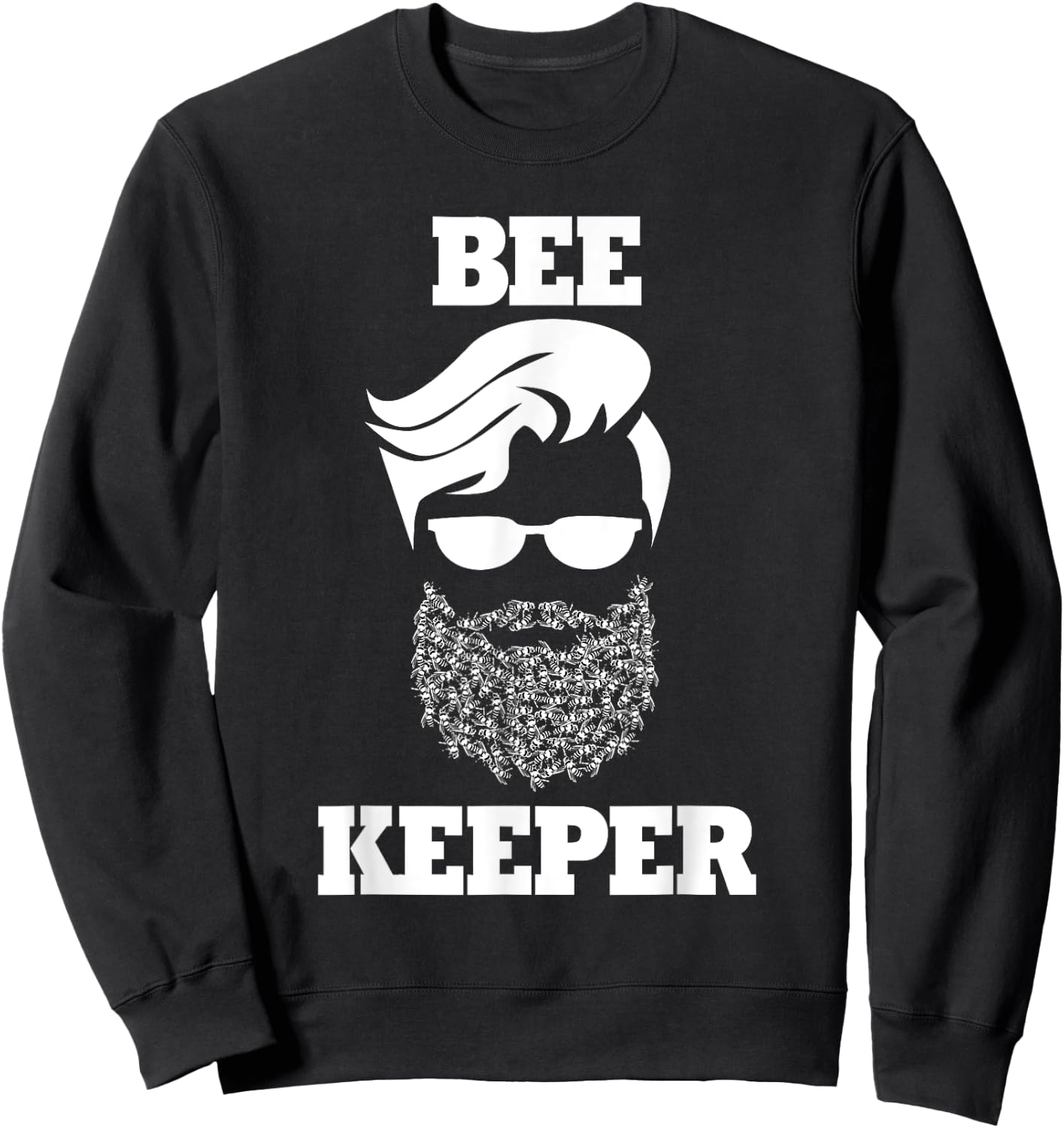 Beekeeper bee keeper funny bees beard Sweatshirt - Sweatshirt | Black