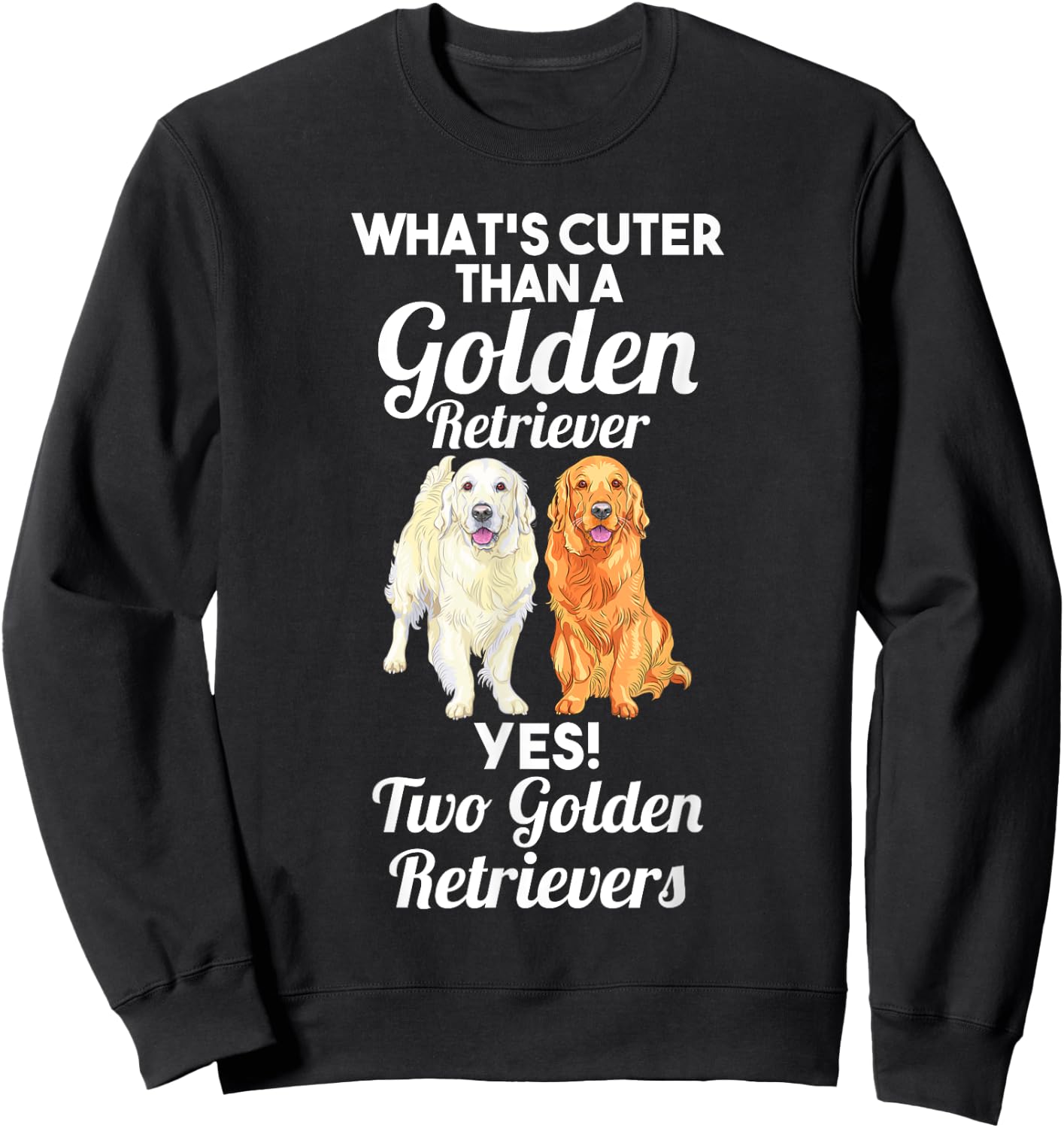 Two Golden Retrievers Sweatshirt - Sweatshirt | Black
