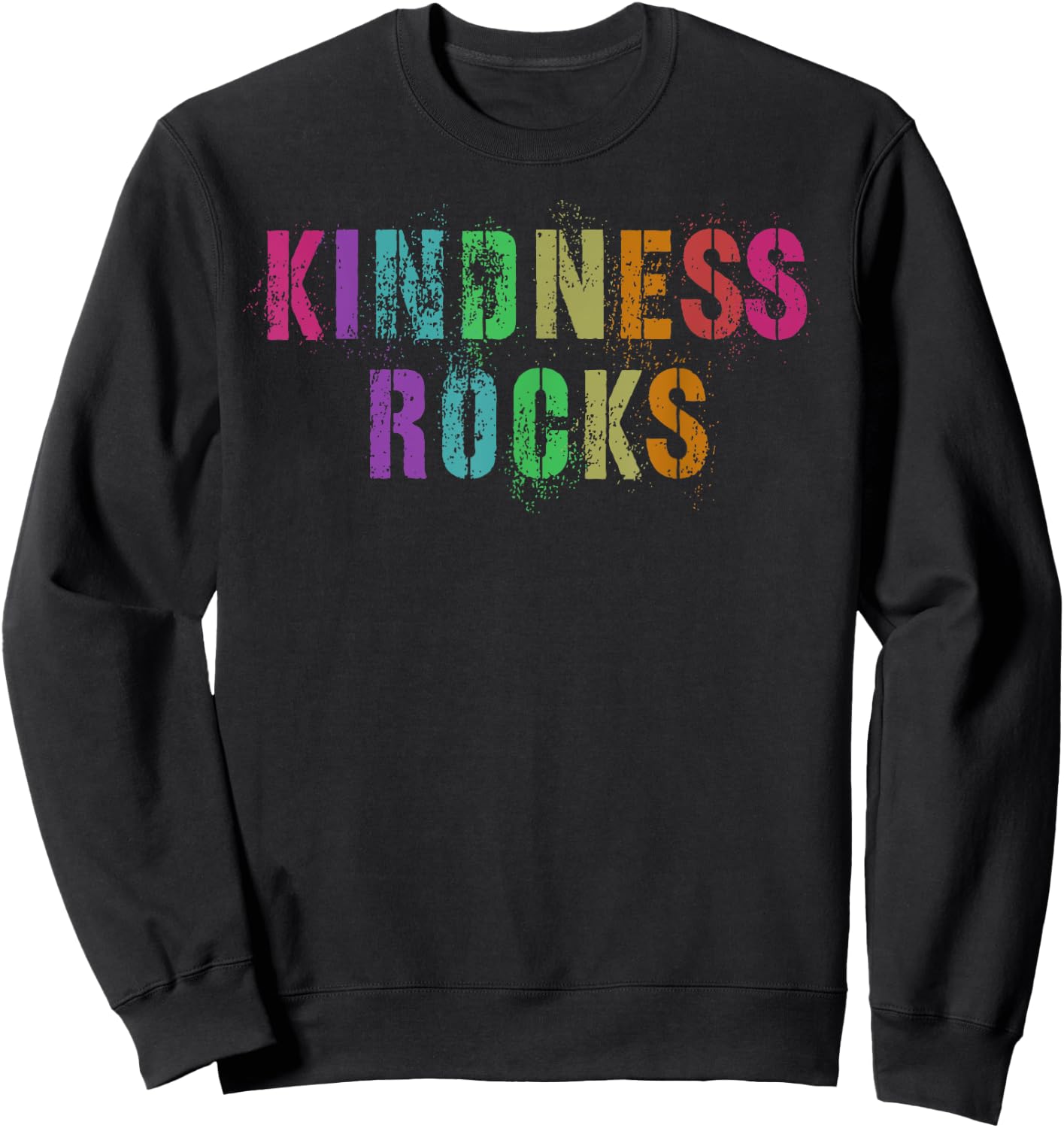 Vintage KINDNESS ROCKS Kind Rolling Back Be Good Teacher Men Women Kids Sweatshirt - Sweatshirt | Black