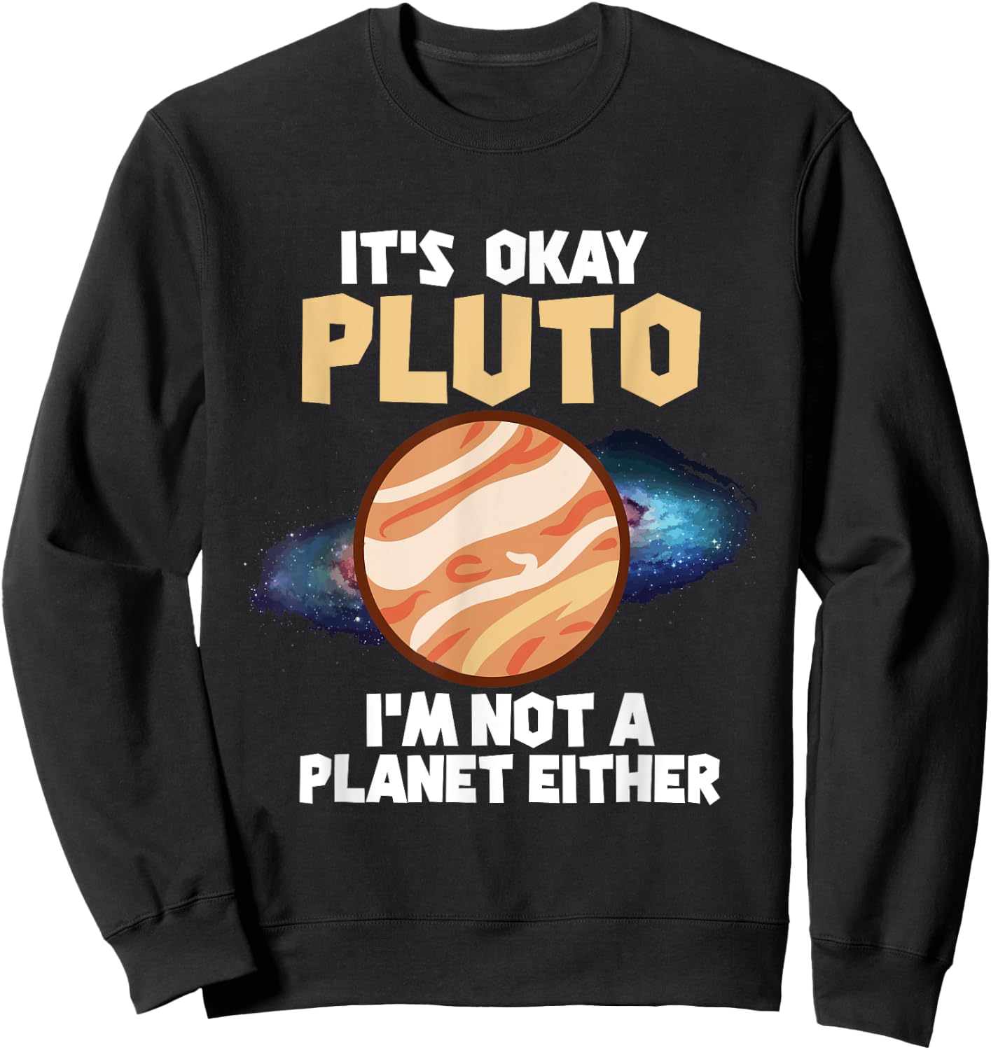 Pluto Astronomy Planet Sweatshirt - Sweatshirt | Black