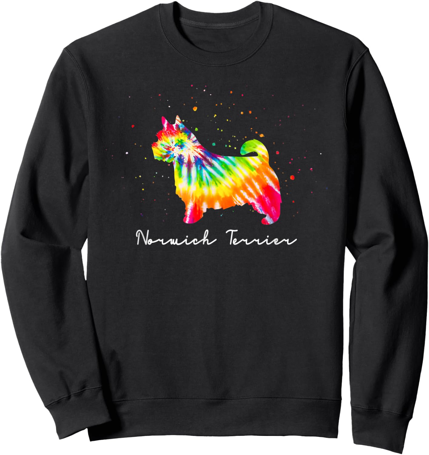 Colorful Norwich Terrier Dog Mom Gifts Norwich Terrier Men Women Kids Sweatshirt - Sweatshirt | Black