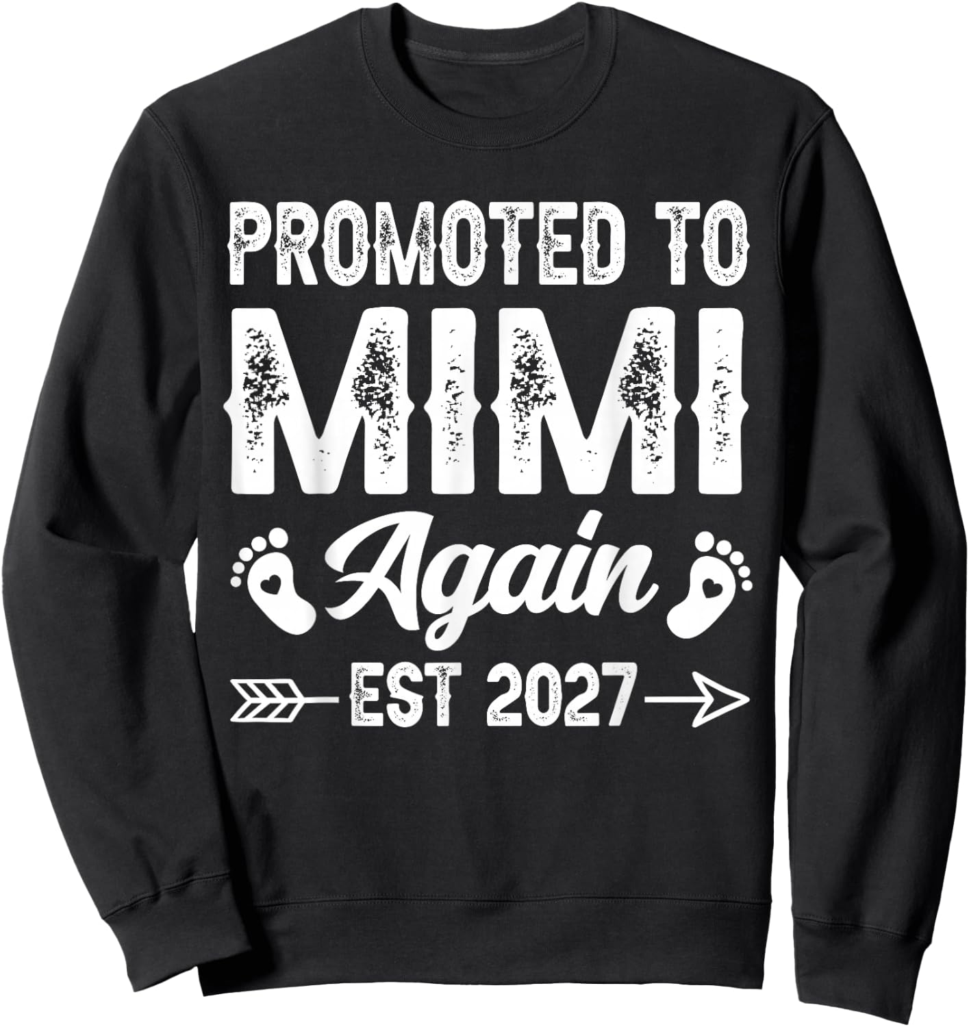 Promoted to Mimi Again Est 2027 Family Sweatshirt - Sweatshirt | Black