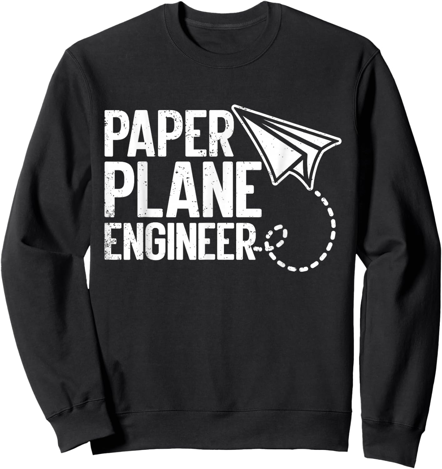 Paper Plane Engineer Airplane Origami Paper Plane Master Sweatshirt - Sweatshirt | Black