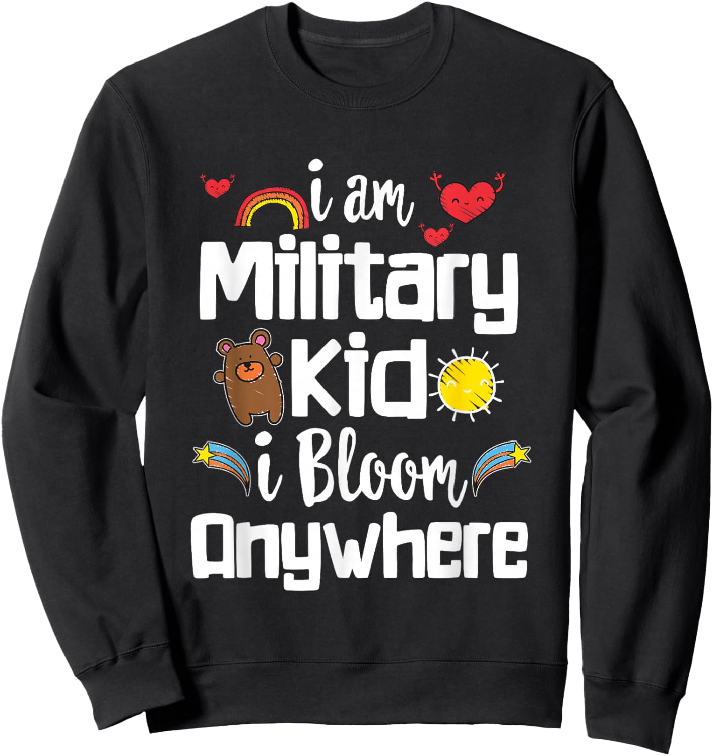 Purple Up Military Child month, Purple Military kid Sweatshirt - Sweatshirt | Black