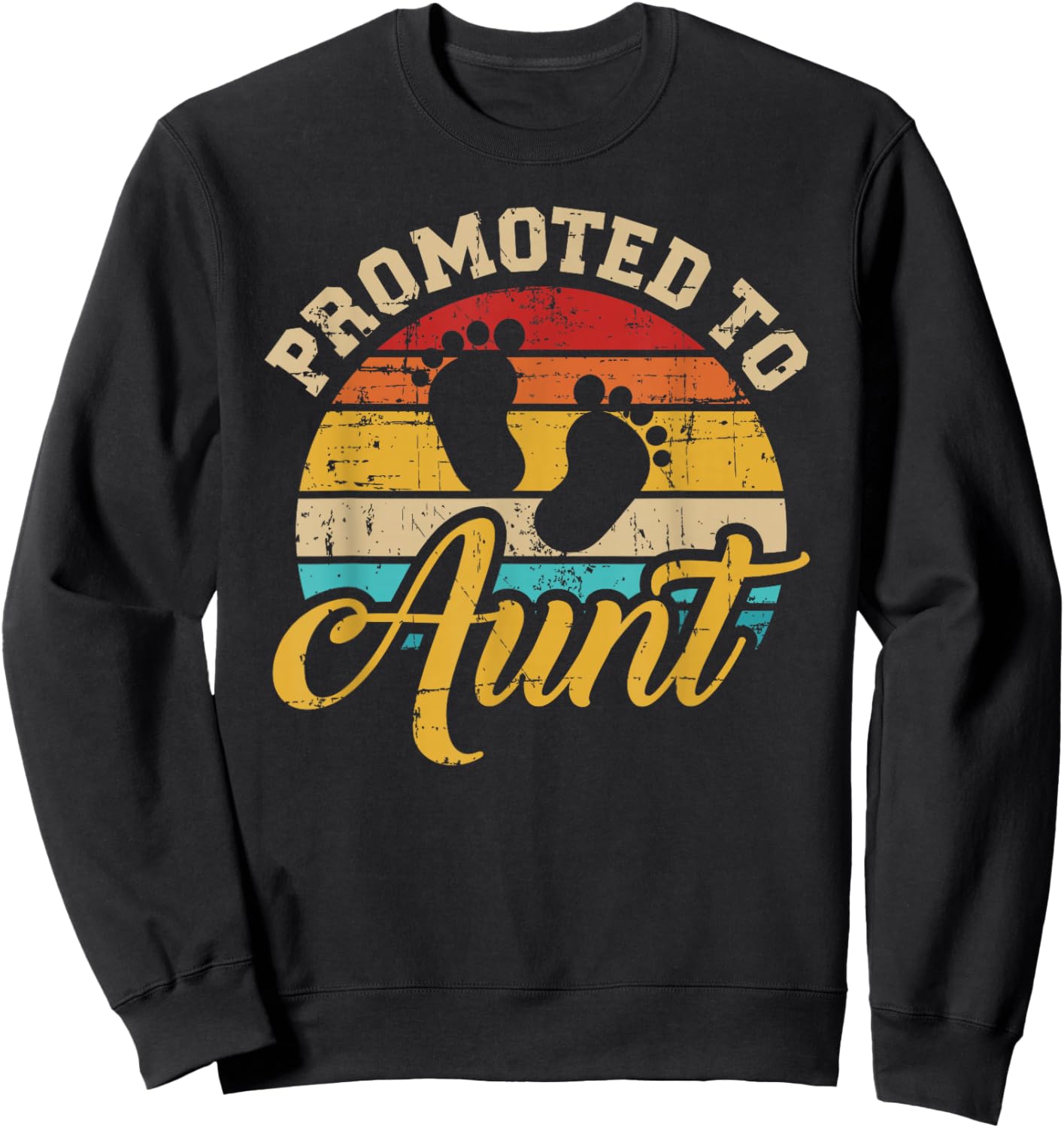 Promoted to aunt vintage Sweatshirt - Sweatshirt | Black