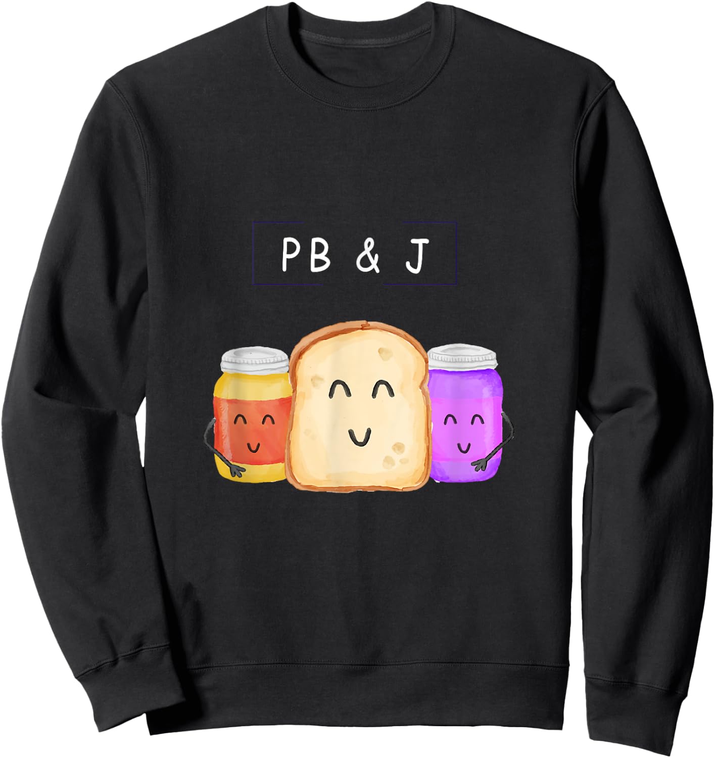 PB & J Halloween 2018 Matching Couple Costume Sweatshirt - Sweatshirt | Black
