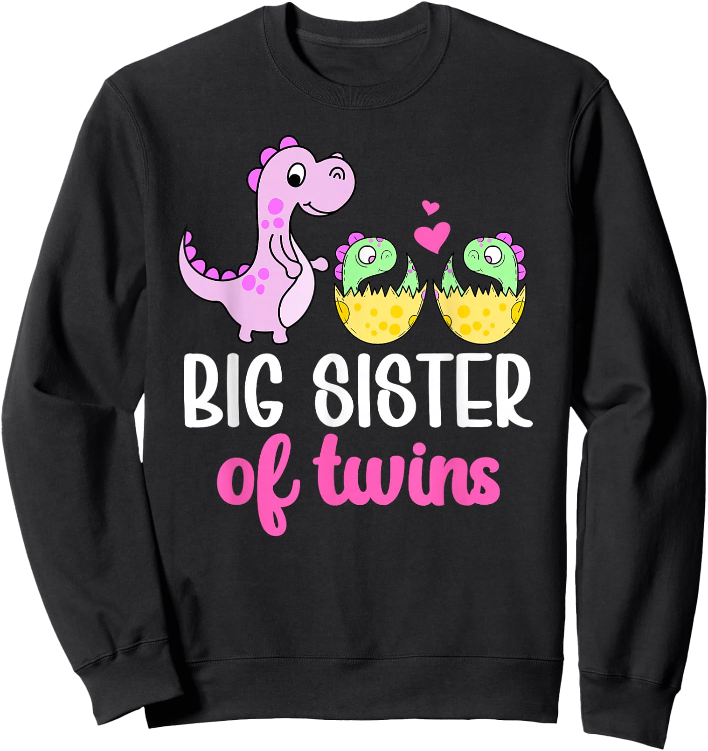 Big Sister Of Twins Big Sister Big Twin Sister Sweatshirt - Sweatshirt | Black