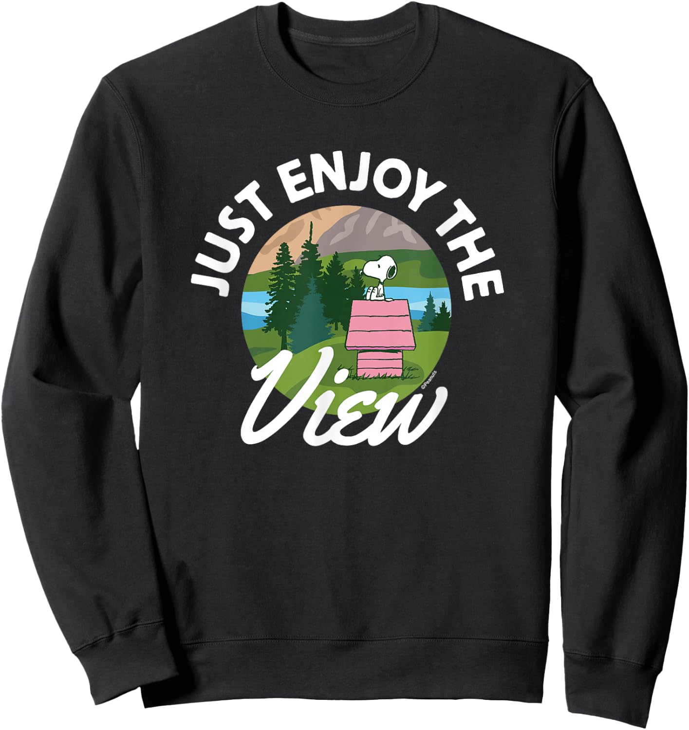Peanuts - Snoopy Just Enjoy The View Sweatshirt - Sweatshirt | Black