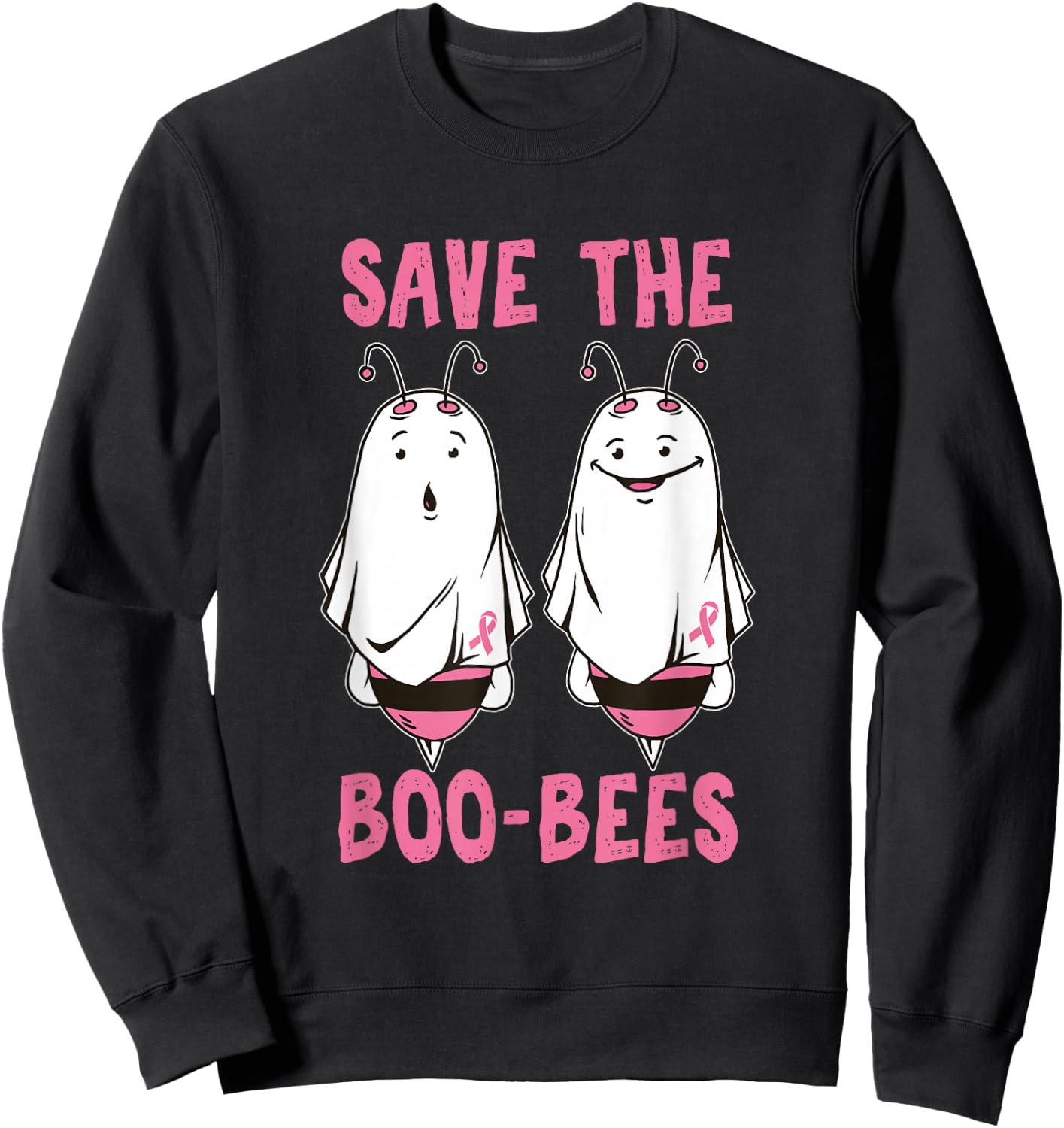 Save The Boo Honey Bees Halloween Horror Beekeeper Honeycomb Sweatshirt - Sweatshirt | Black