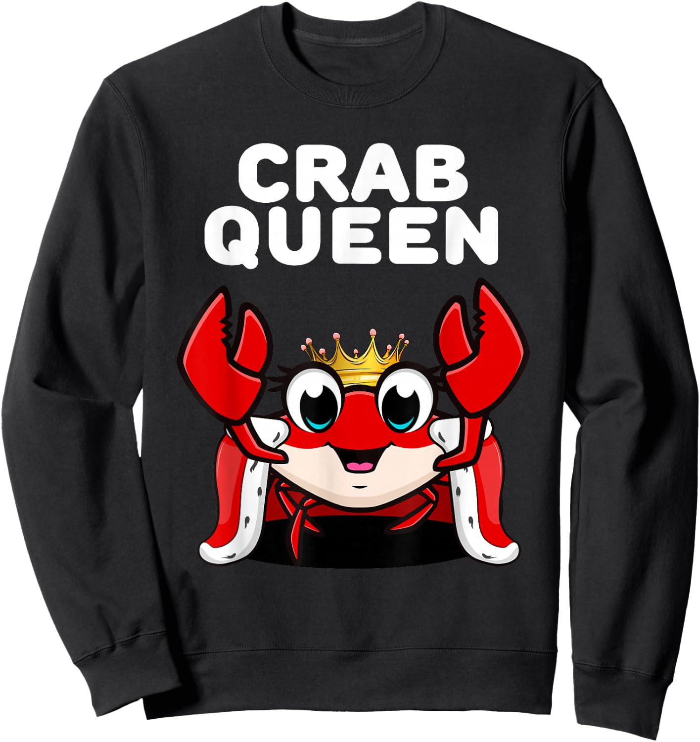 Women's Crab Queen Shirt | Girls , Black Sweatshirt - Sweatshirt | Black