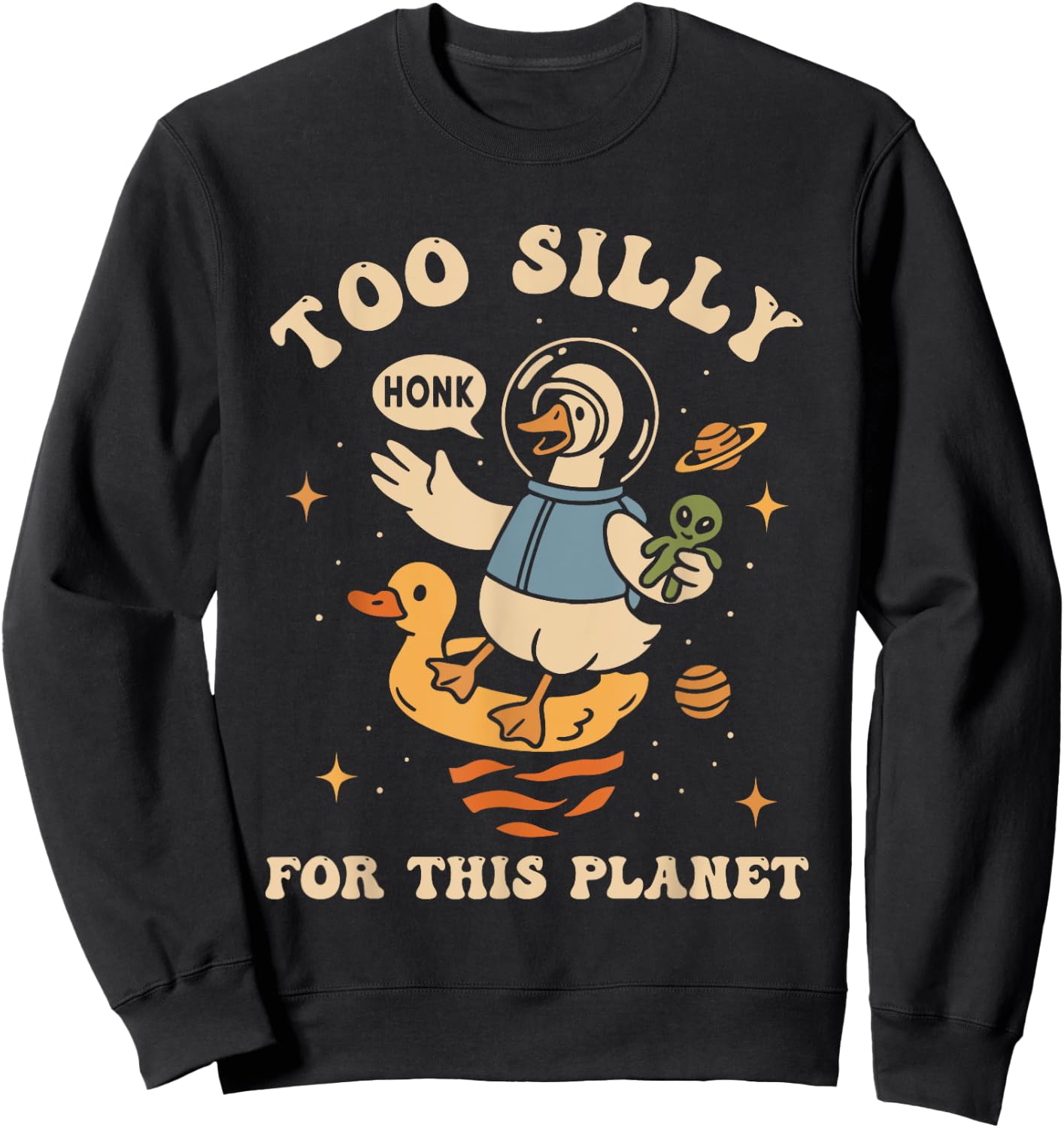 Too Silly For This Planet Sweatshirt - Sweatshirt | Black
