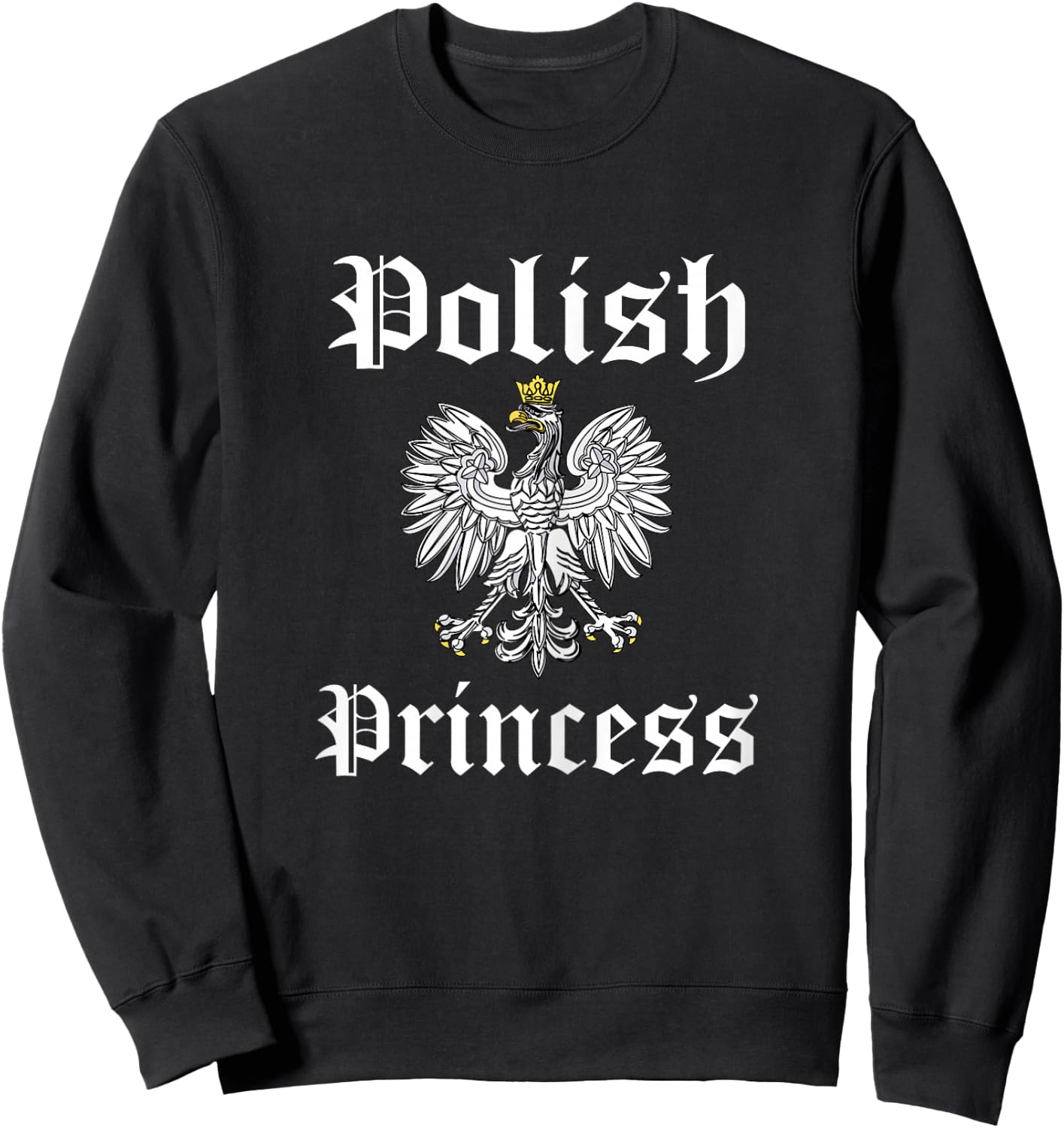 Polish Princess Girls Polska Pride Poland Flag Gift Sweatshirt - Sweatshirt | Black
