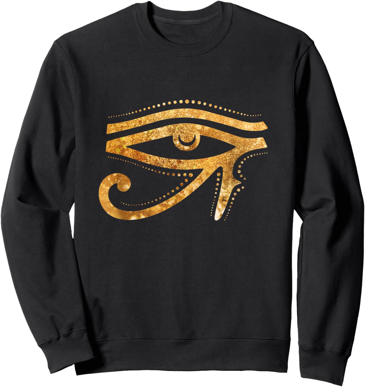 Golden Eye Of Ra Egyptian Hieroglyph Pharao Esoteric Sweatshirt - Sweatshirt | Black