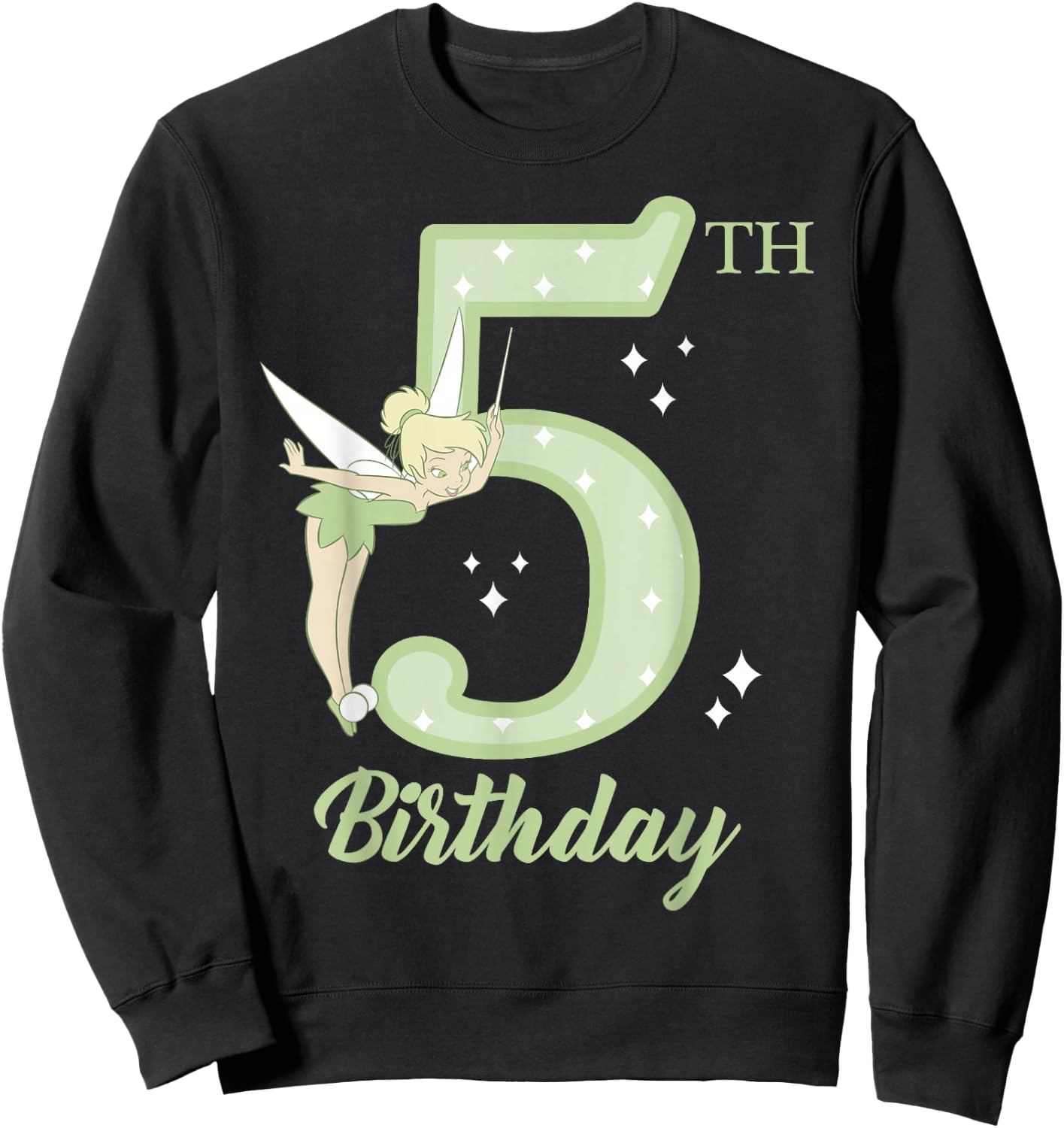 Disney Peter Pan 5th Birthday Tinkerbell Portrait Sweatshirt - Sweatshirt | Black