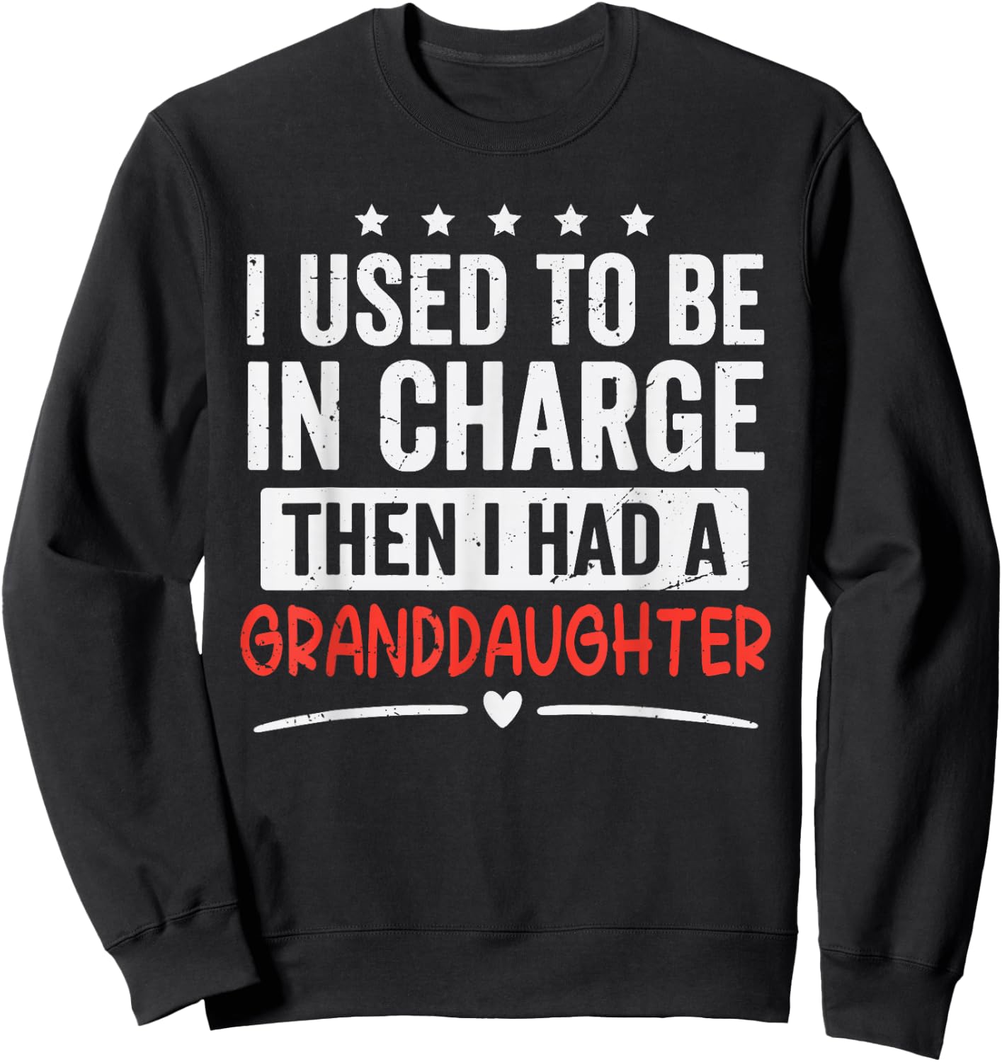 I Used to Be in Charge Then I Had A Granddaughter Sweatshirt - Sweatshirt | Black