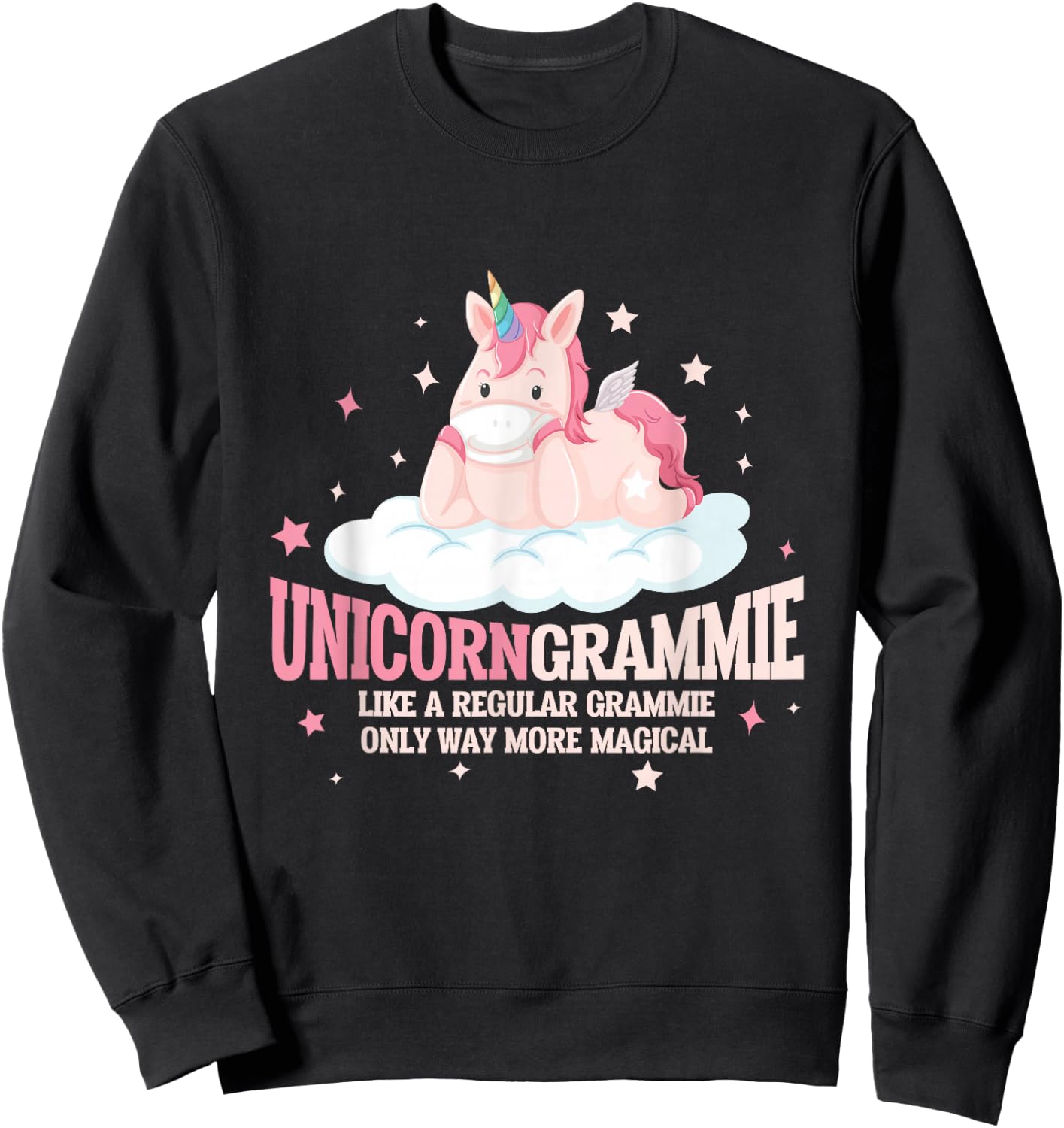Unicorn Grammie Funny Grandmother Horse Lover Sweatshirt - Sweatshirt | Black