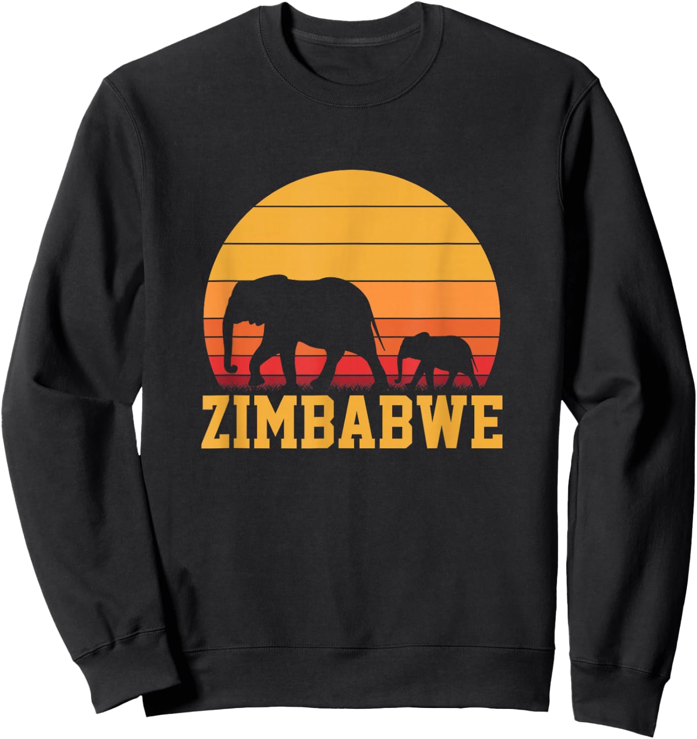 Zimbabwe Elephant, Zimbabwe Sweatshirt - Sweatshirt | Black
