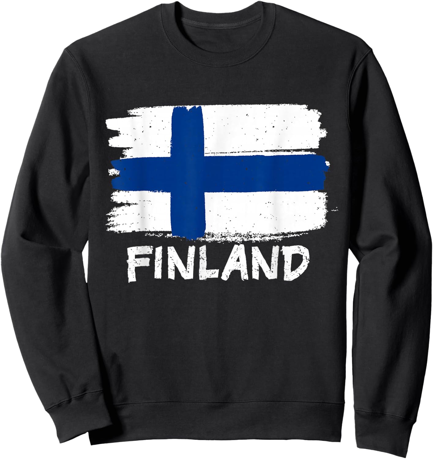Finland Flag Kids Black Cotton Polyester Sweatshirt - Sweatshirt | Black