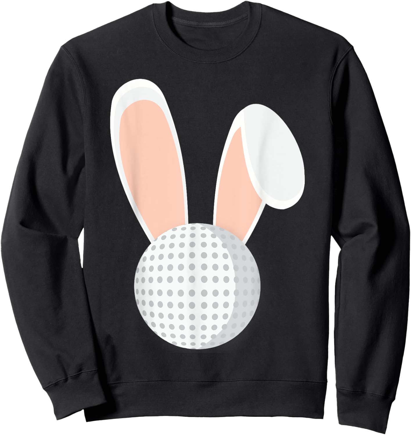 Easter Rabbit Bunny Golf Ball Golfer Funny Holiday Sweatshirt - Sweatshirt | Black