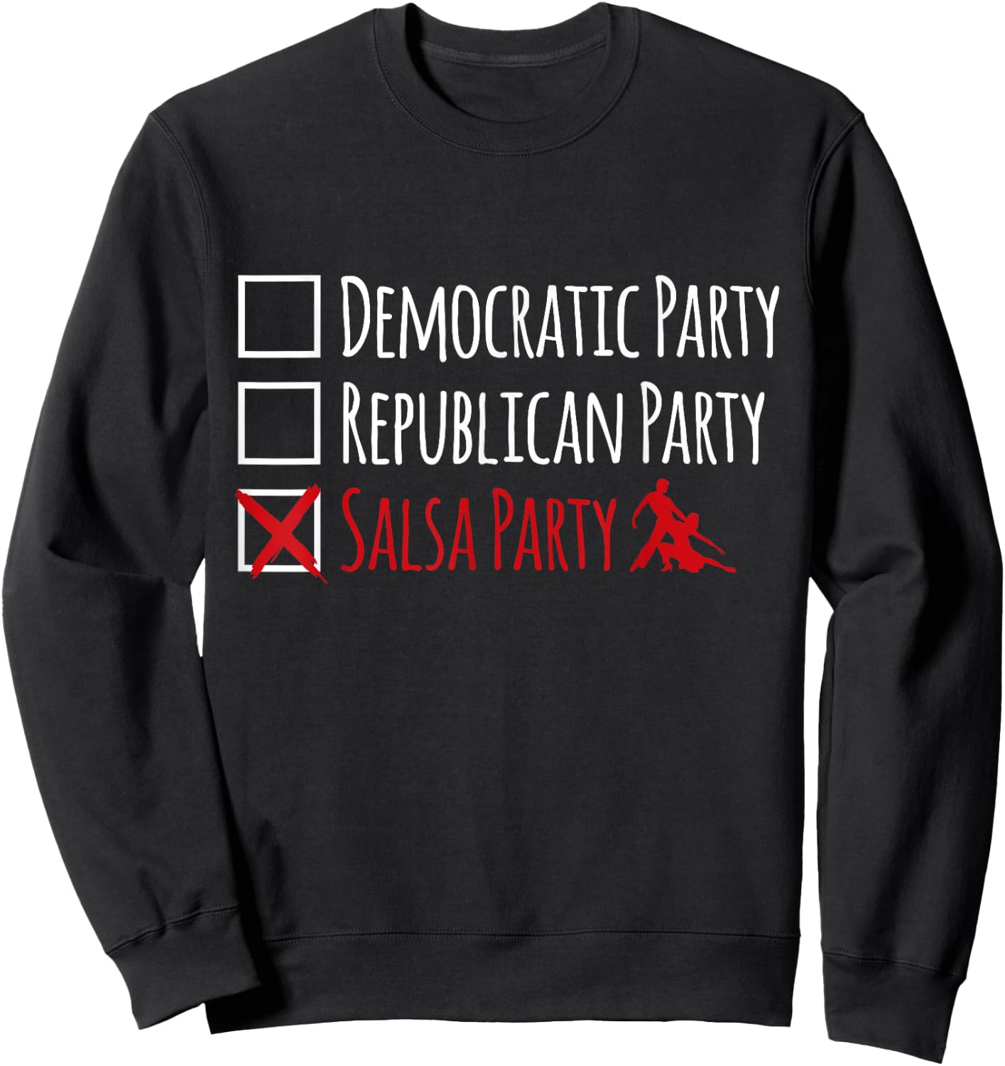 Salsa Dance Shirt And Salsero Gift Black X-Small Salsa Dance Sweatshirt - Sweatshirt | Black