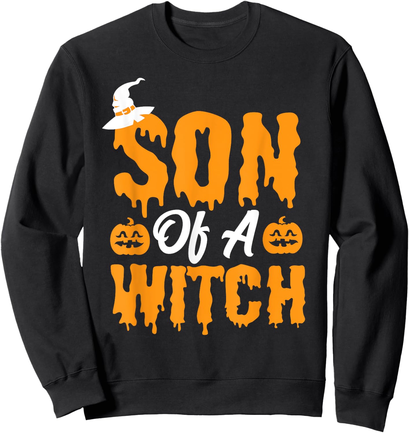 Son of a Witch Halloween Trick Or Treat Boys Wizard Sweatshirt - Sweatshirt | Black