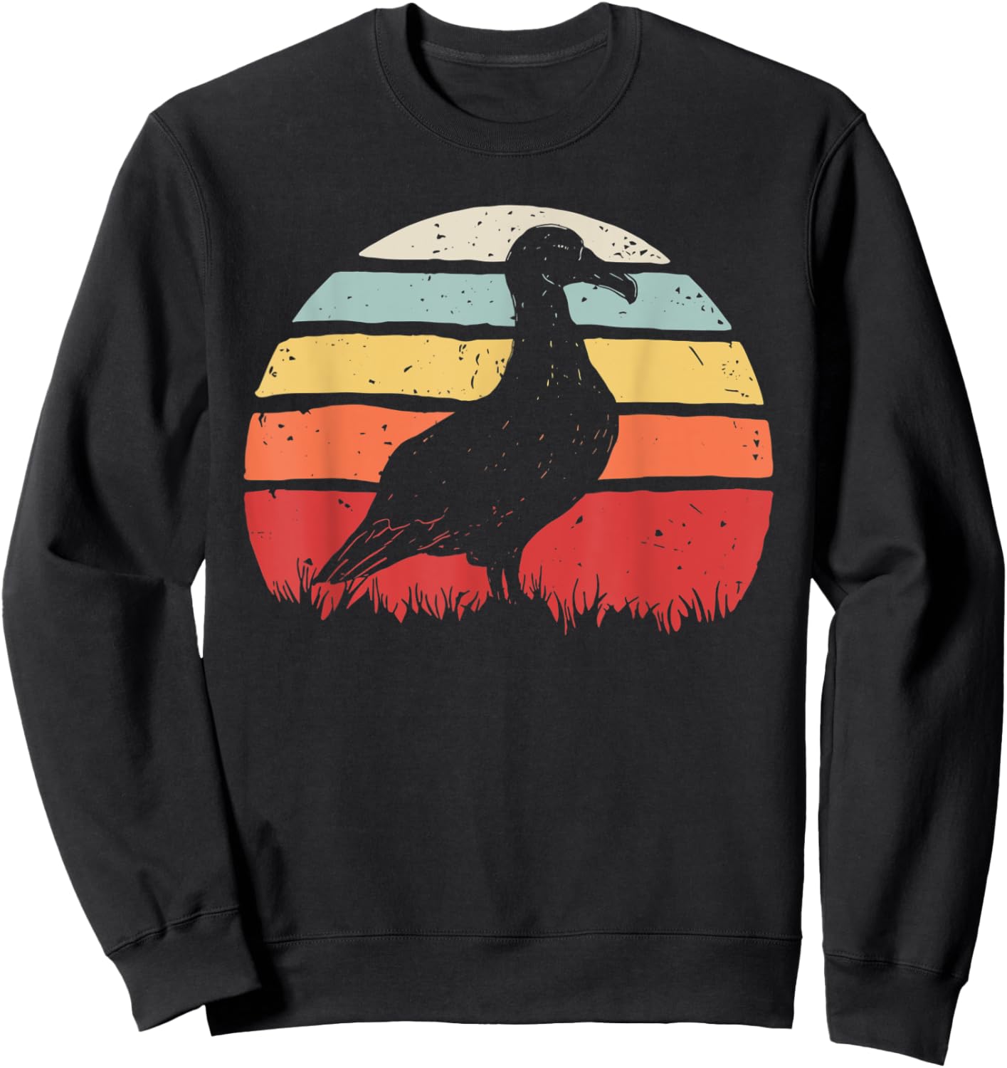 Vintage Retro Albatrosses Birds Seabirds Sweatshirt - Sweatshirt | Black