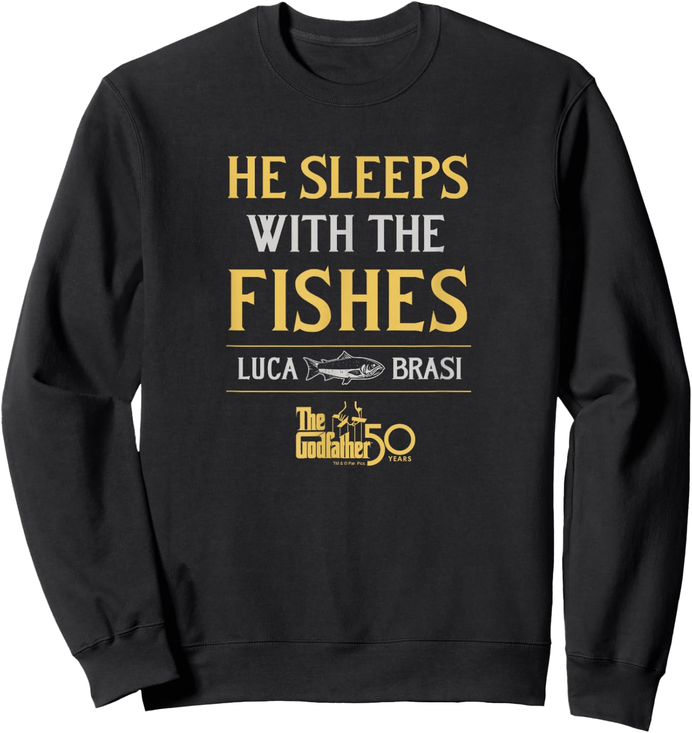 The Godfather - He Sleeps With Fishes Sweatshirt - Sweatshirt | Black