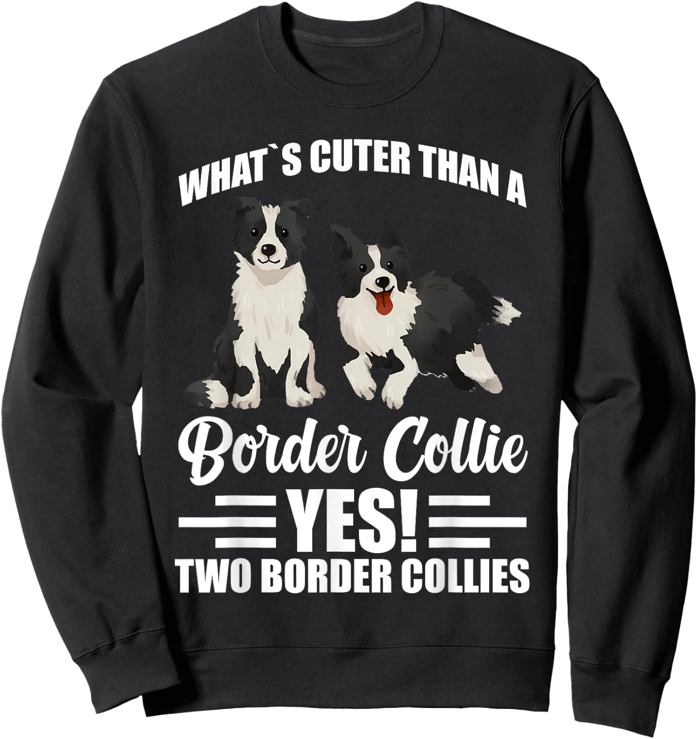 Two Border Collies Sweatshirt - Sweatshirt | Black