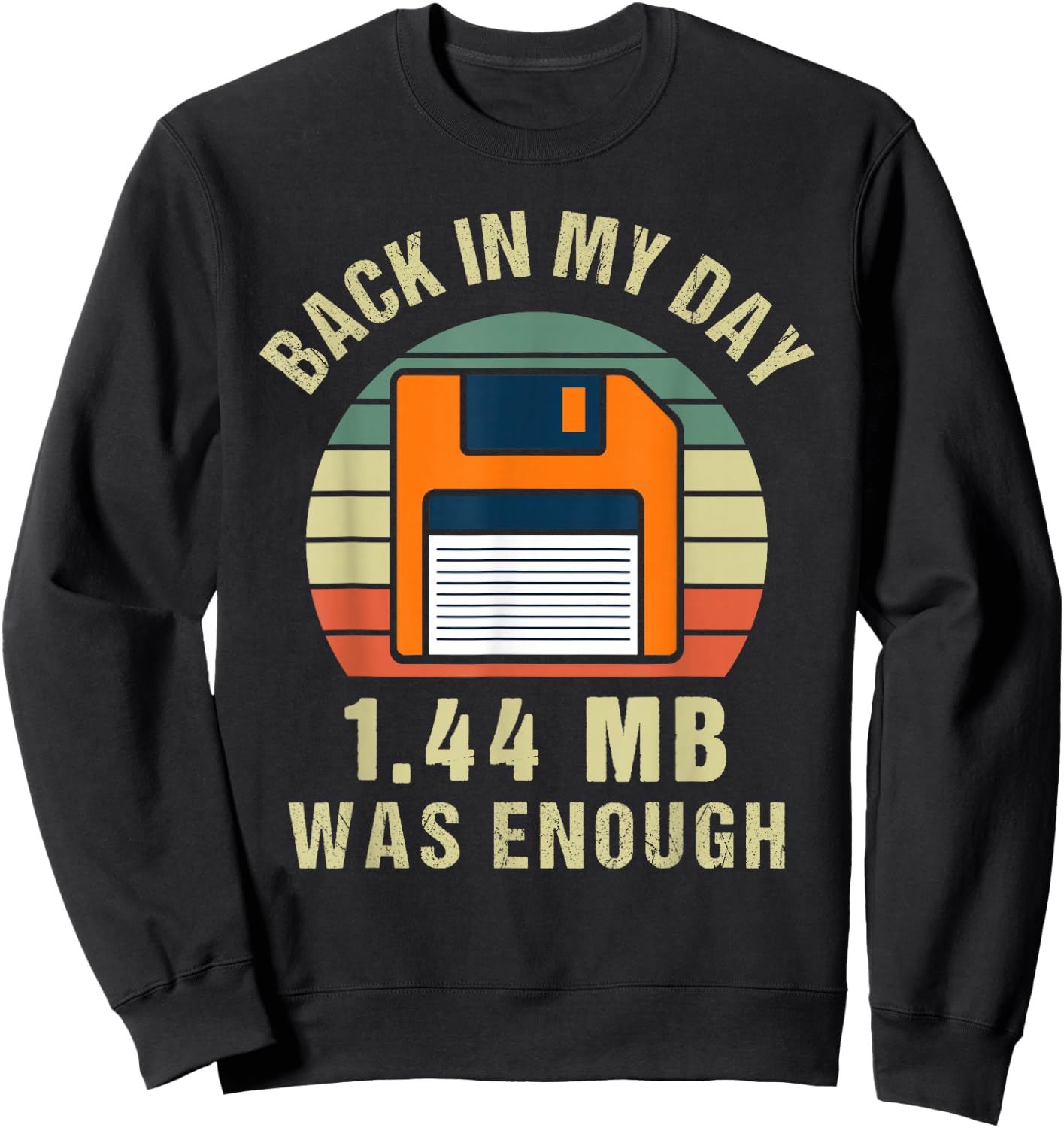 Floppy Disk Retro Vintage Design for Computer Scientist Sweatshirt - Sweatshirt | Black