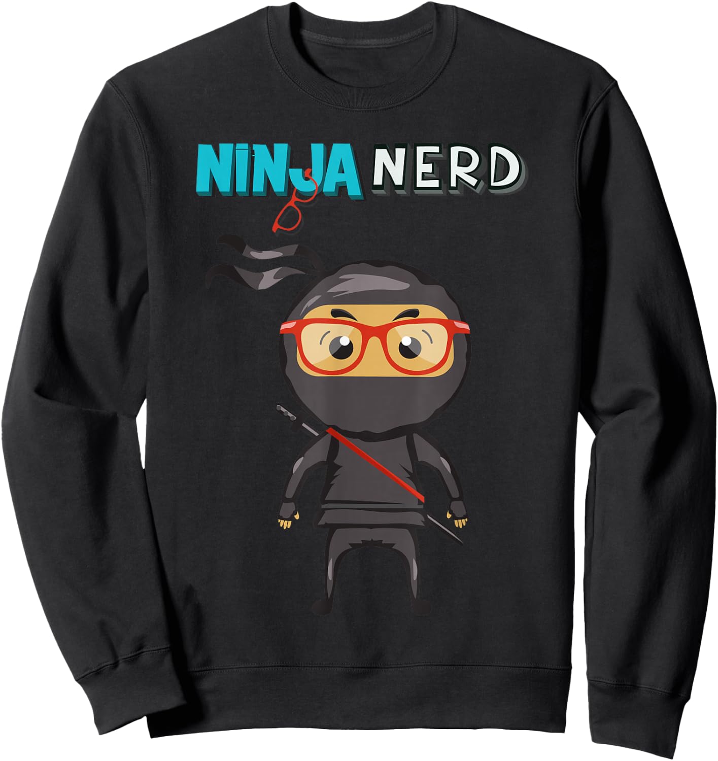 Ninja Nerd , Blue, S Sweatshirt - Sweatshirt | Black