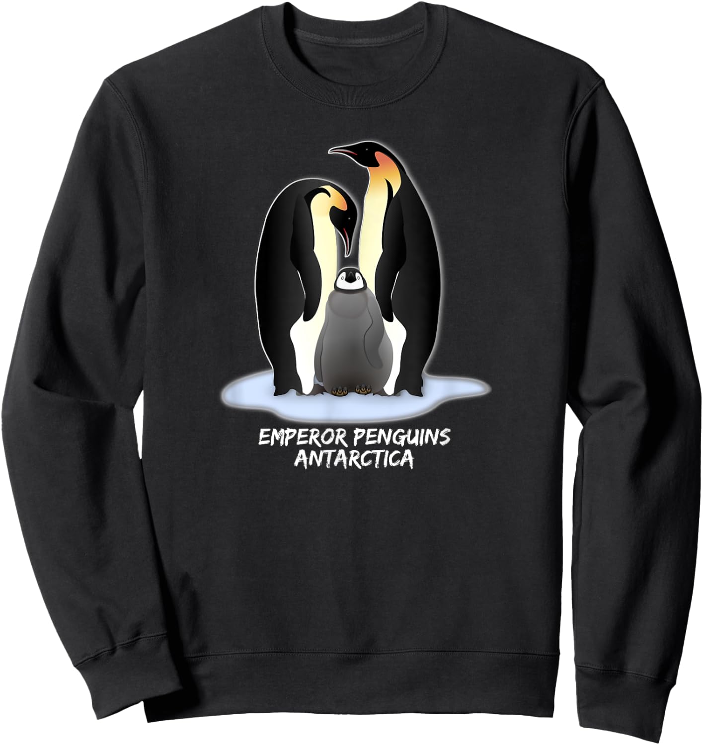 Emperor Penguins Antarctica #2 nature, wildlife Sweatshirt - Sweatshirt | Black
