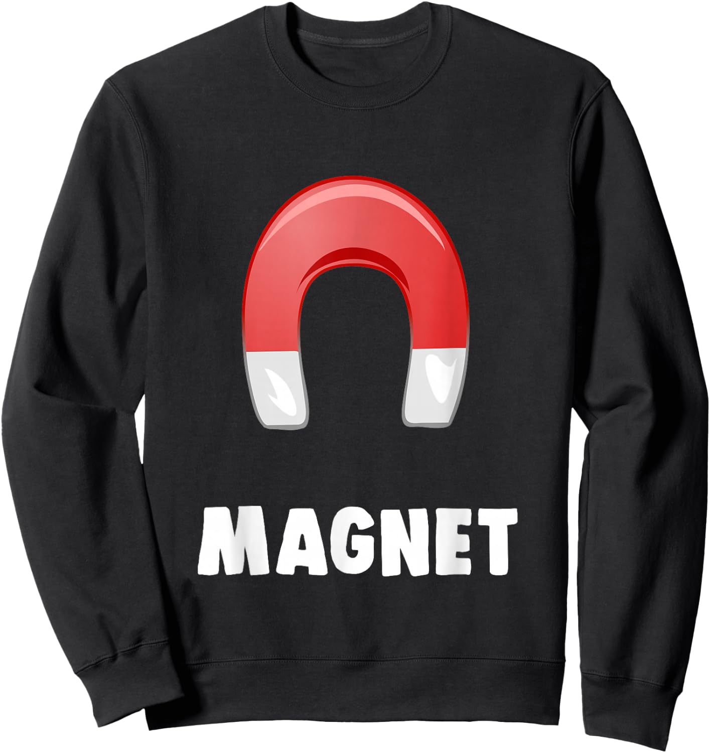 Magnet Matching Halloween Costumes for Couples Sweatshirt - Sweatshirt | Black