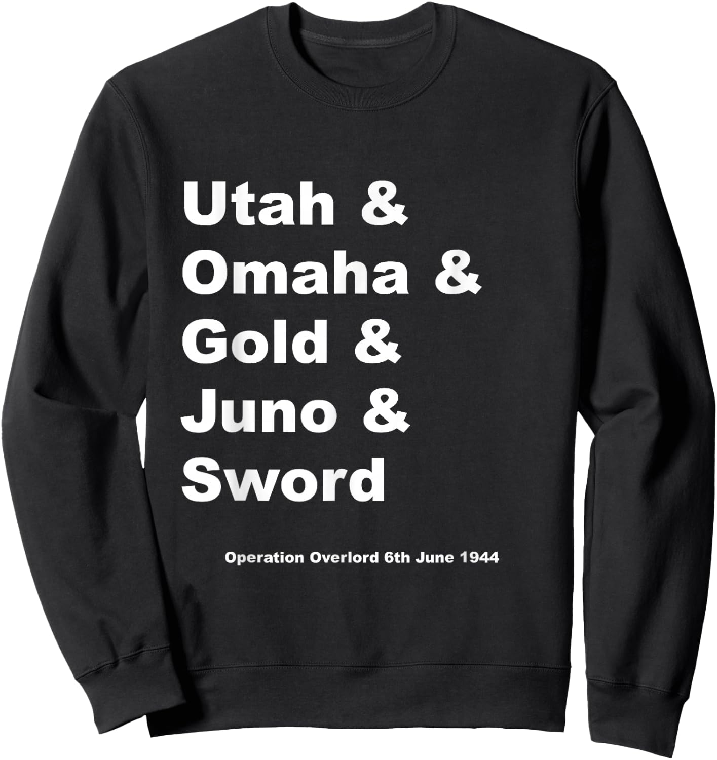 D-Day 75th Anniversary Shirt | Normandy D-Day Beaches Sweatshirt - Sweatshirt | Black