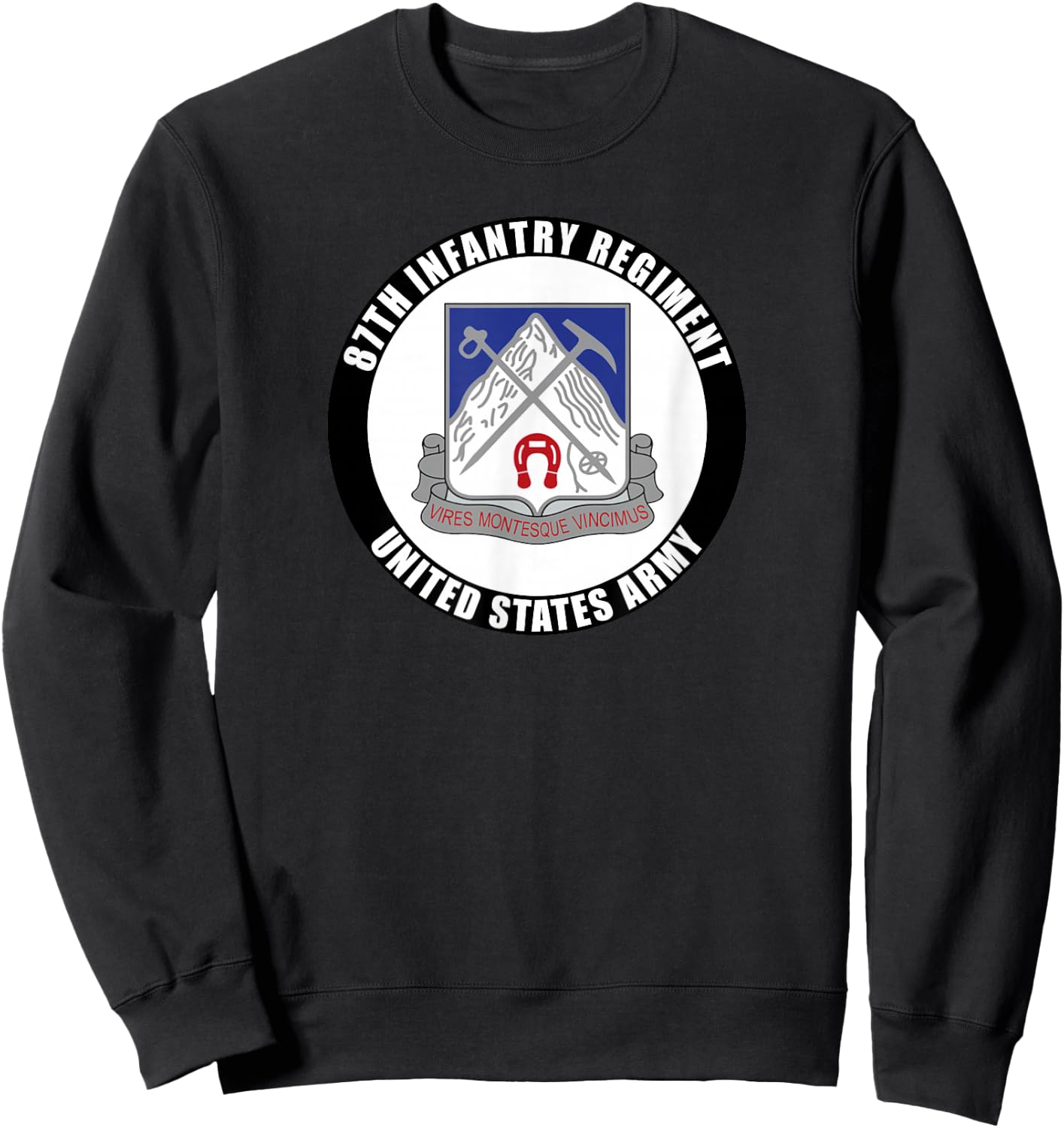 87th Infantry Regiment United States Army Veteran Military Sweatshirt - Sweatshirt | Black