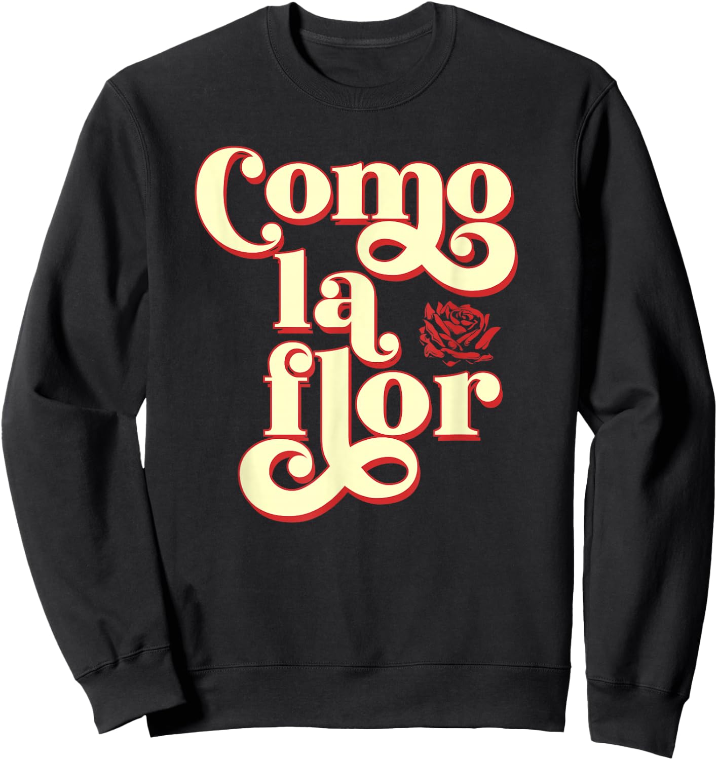 Cinco de Mayo Style Como La Flor Cumbia Black Modern Classic -Adults Sweatshirt - Sweatshirt | Black