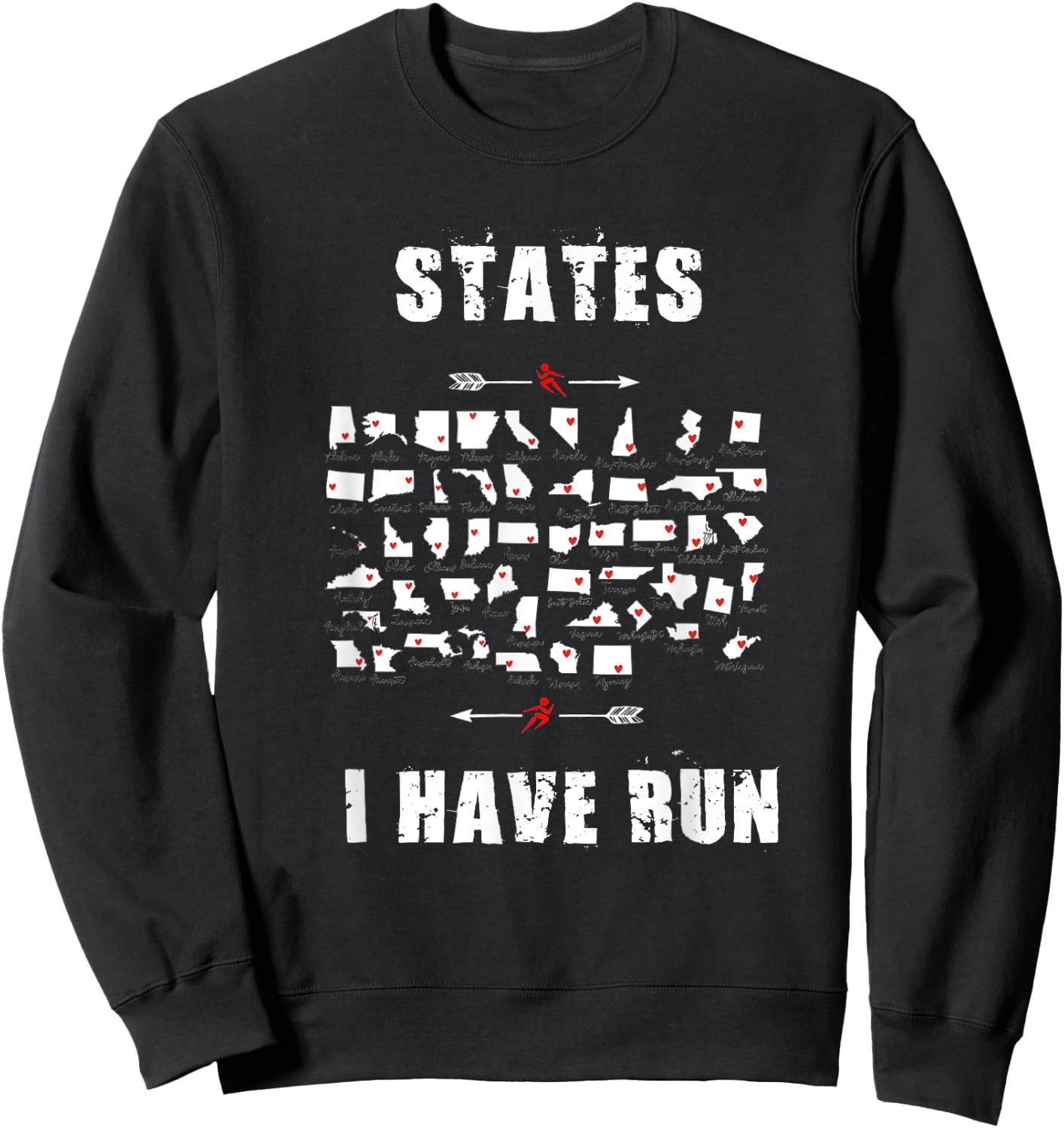 I Have Run 50 States Club Halffanatics Marathon Enthusiasts Sweatshirt - Sweatshirt | Black