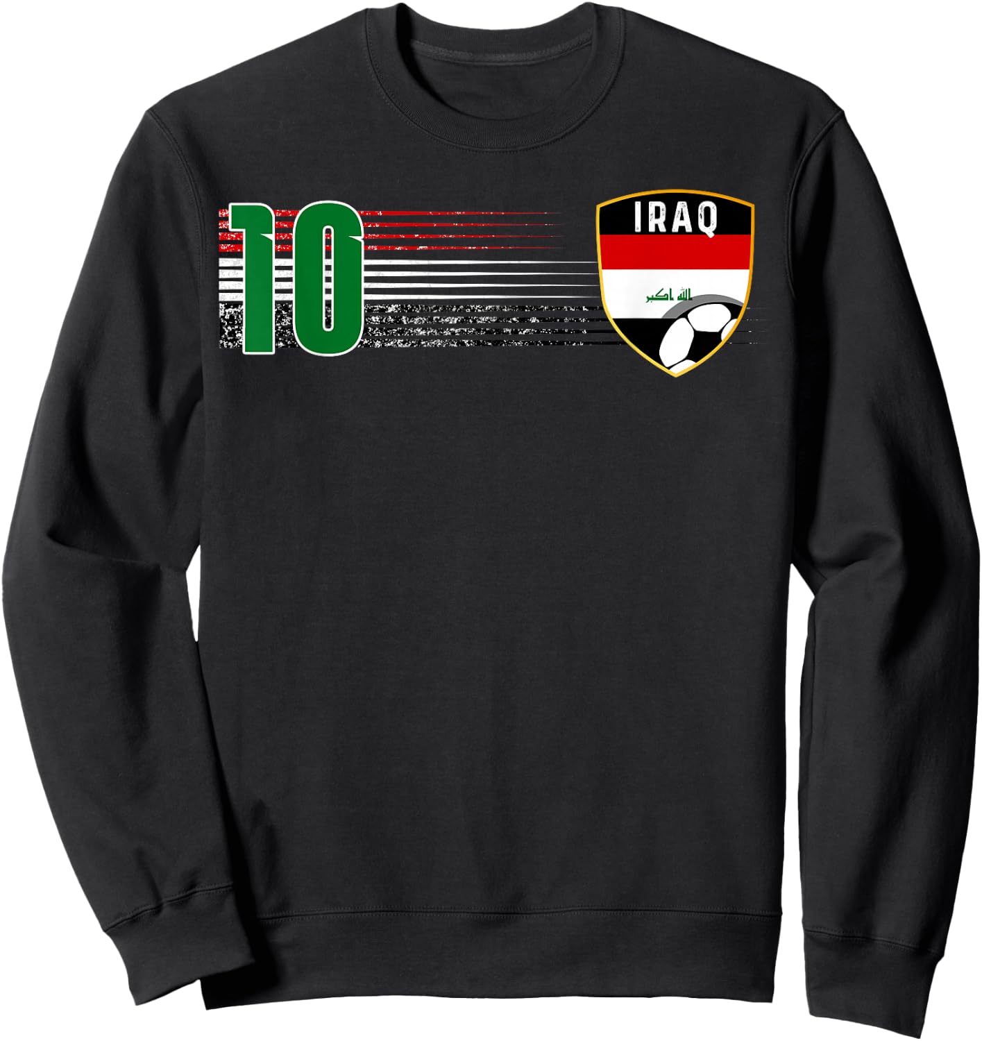 Vintage Iraq Flag Iraqi Pride Lovers Sweatshirt - Sweatshirt | Black