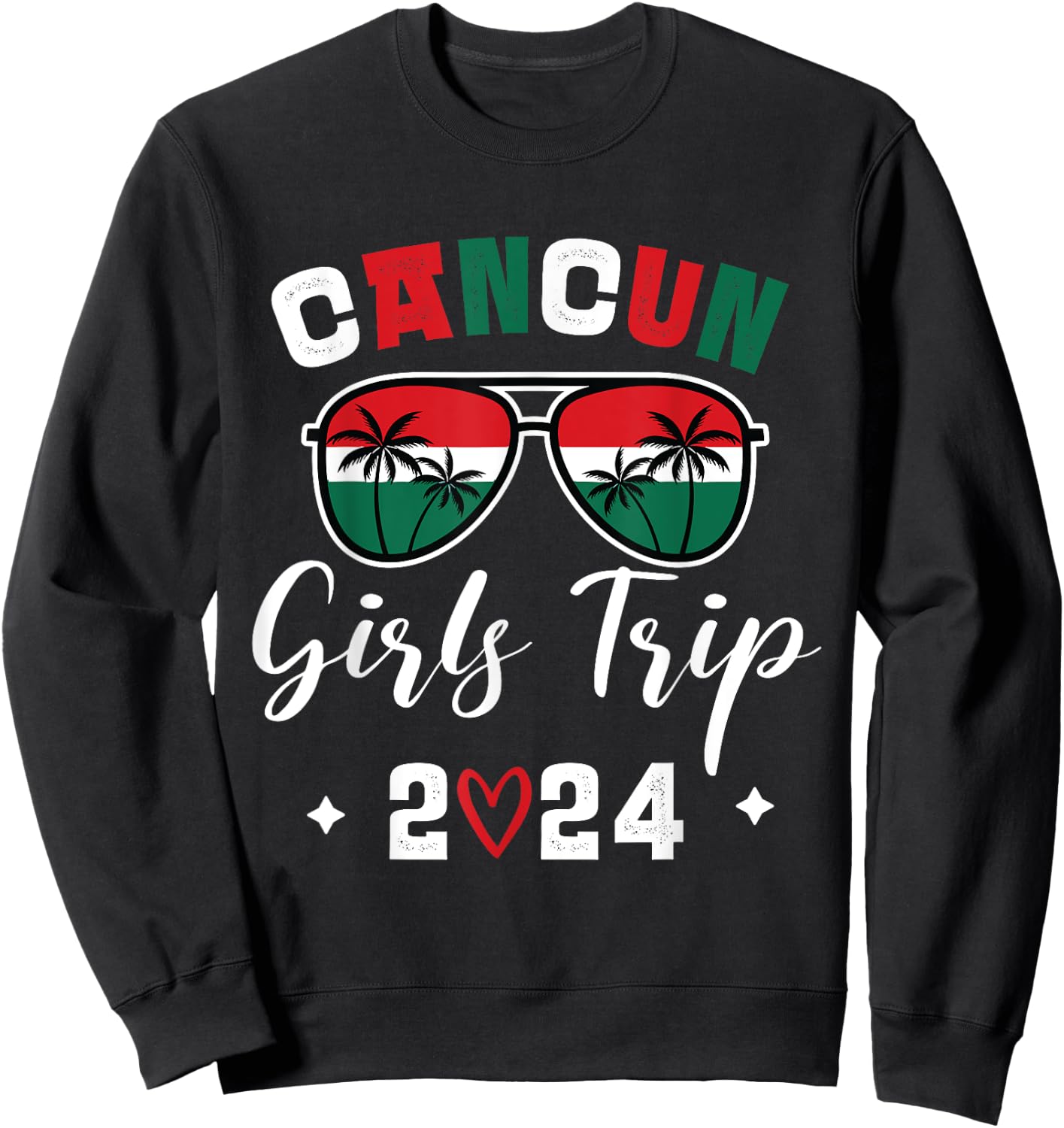 Girls Trip Cancun Mexico 2024 Matching Sweatshirt - Sweatshirt | Black