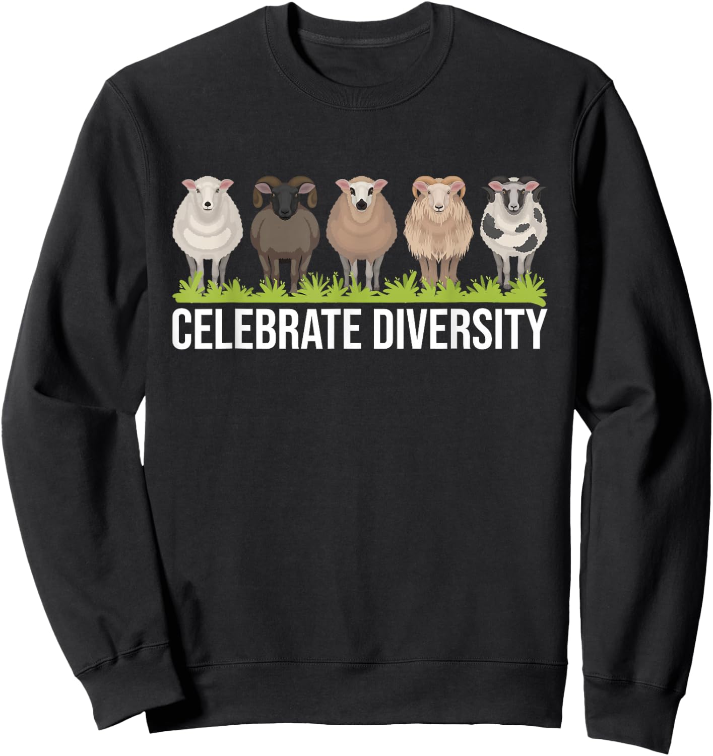 Celebrate Diversity - Sheep Whisperer Herder Farmer Sweatshirt - Sweatshirt | Black