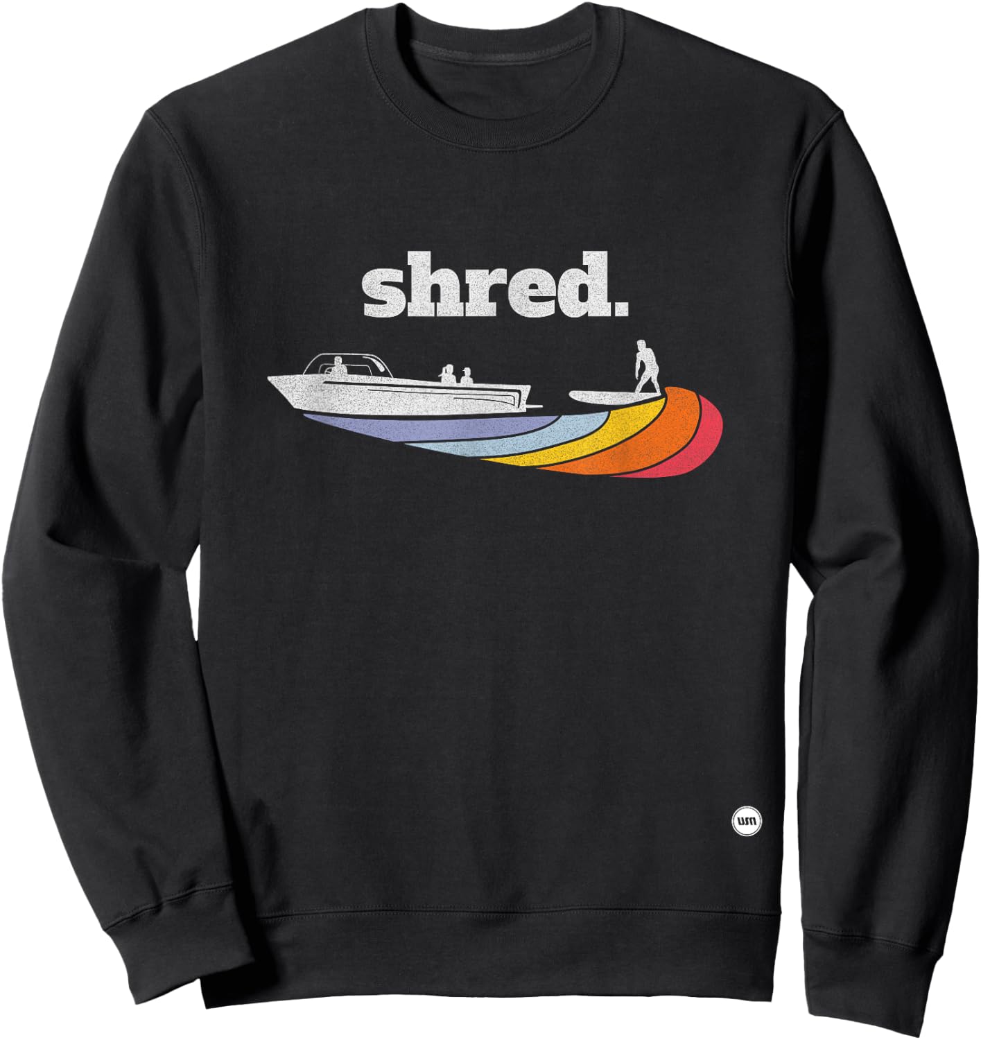 Wakesurfing Shred Vintage - Kids Sweatshirt - Sweatshirt | Black