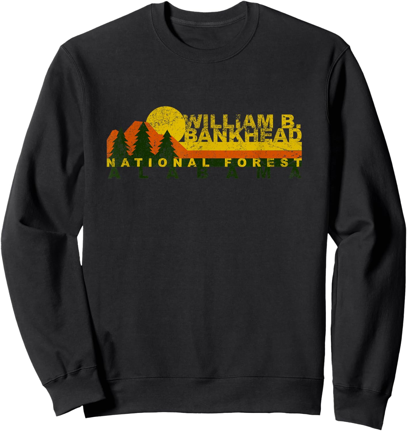 William B. Bankhead National Forest Vintage Retro Sweatshirt - Sweatshirt | Black