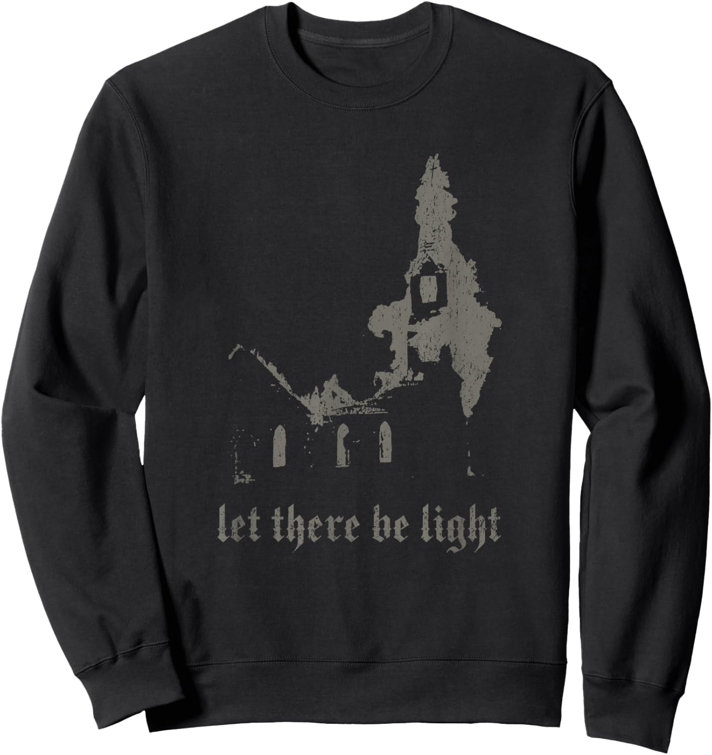 Occult Devil Satan Burning Church Death Antichrist Baphomet Sweatshirt - Sweatshirt | Black